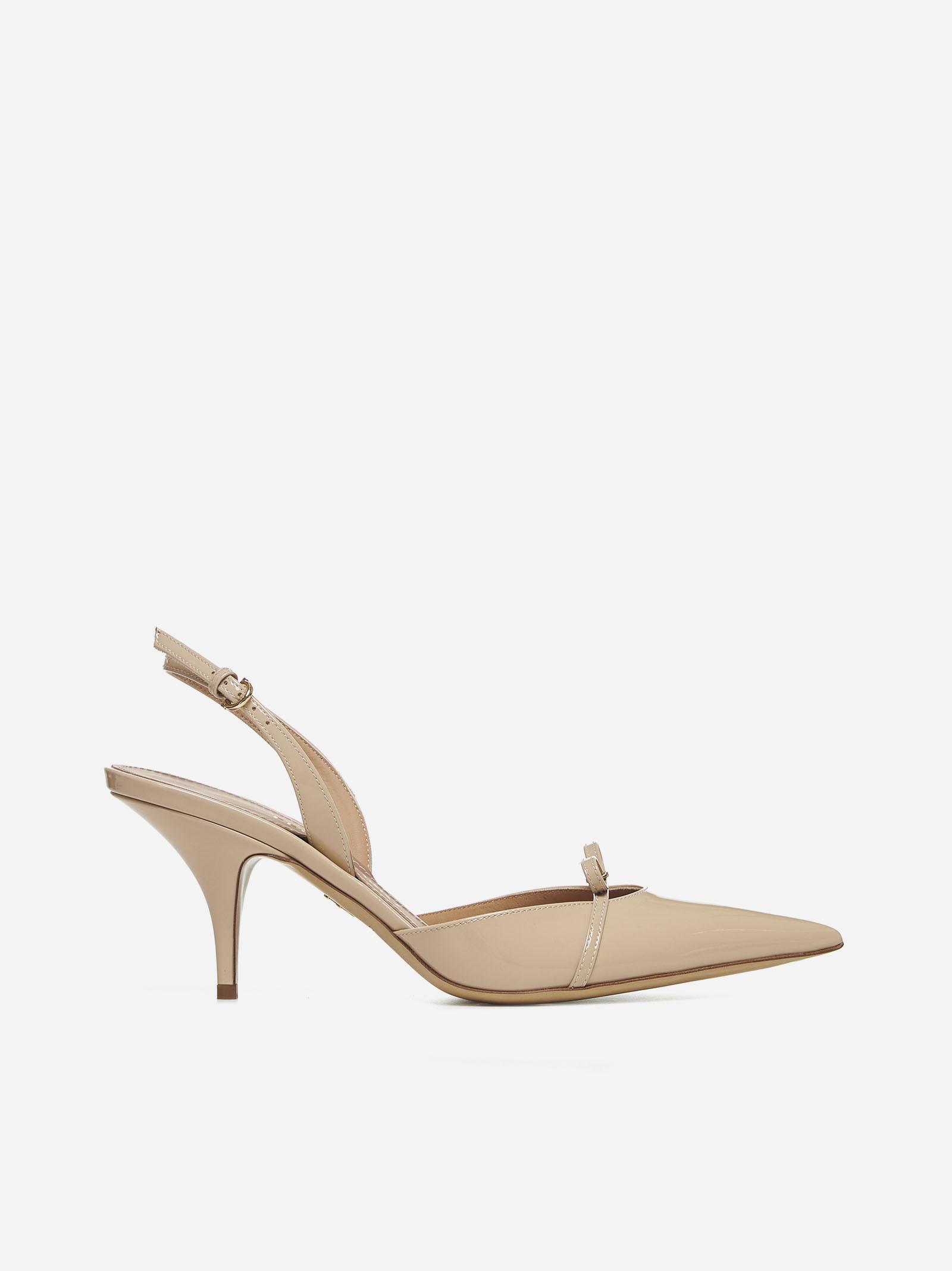 Ferragamo Beige Patent Leather Gylla Slingback