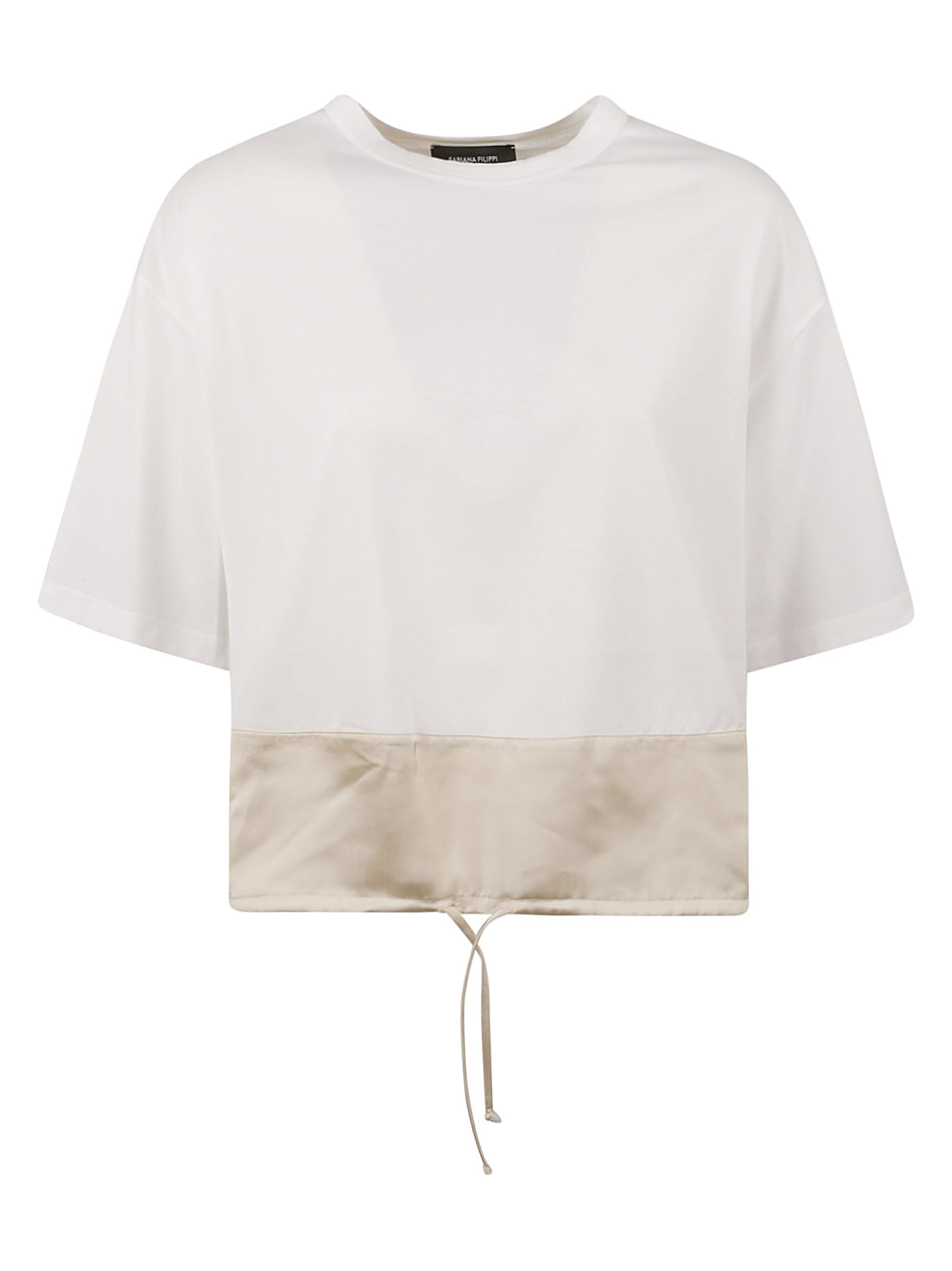 Fabiana Filippi Drawstring Hem Round Neck Top