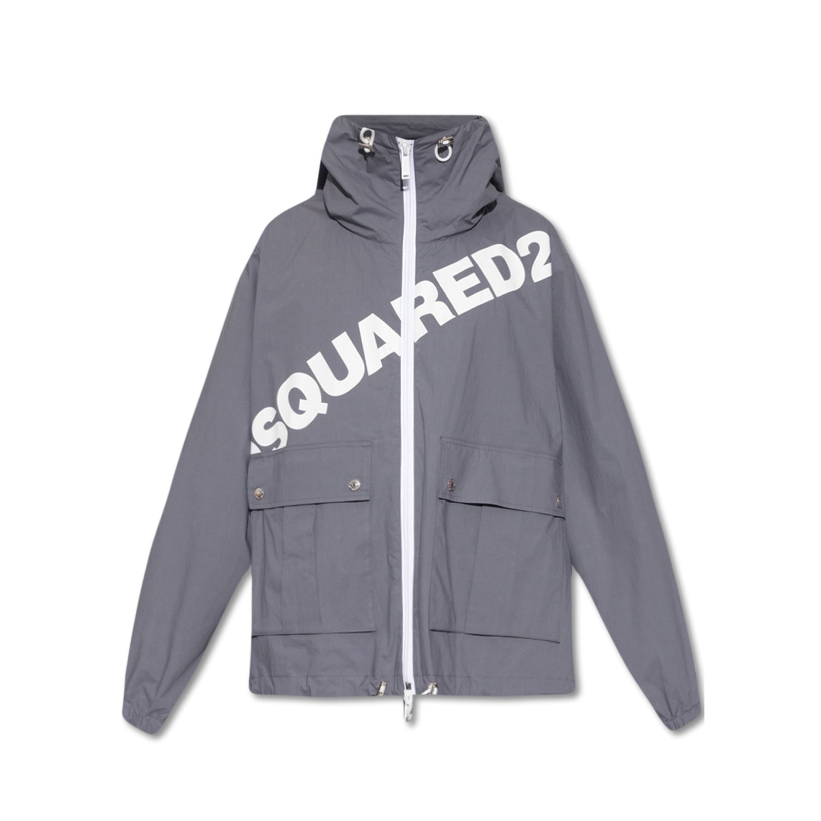 Dsquared2 Logo 带帽防风外套