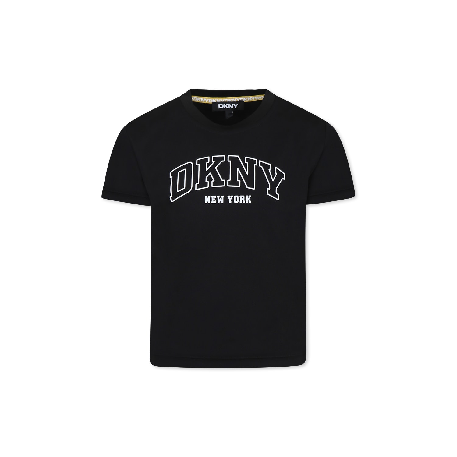 DKNY Black T-shirt For Girl With Logo