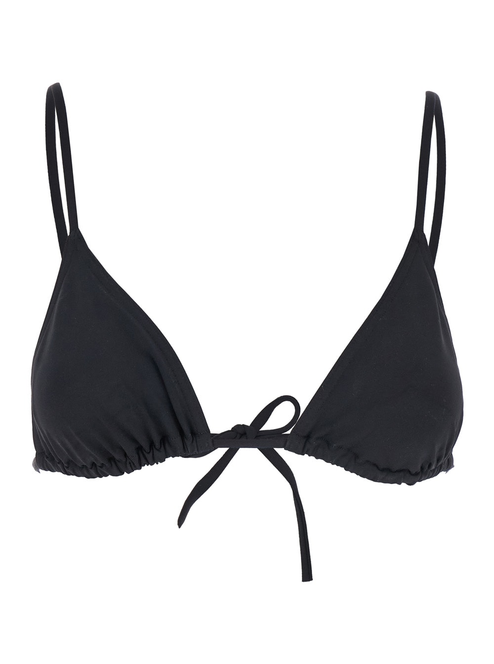Eres mouna Black Bikini Top With Triangular Cup And Rear Tie Closure In Tech Fabric Stretch Woman