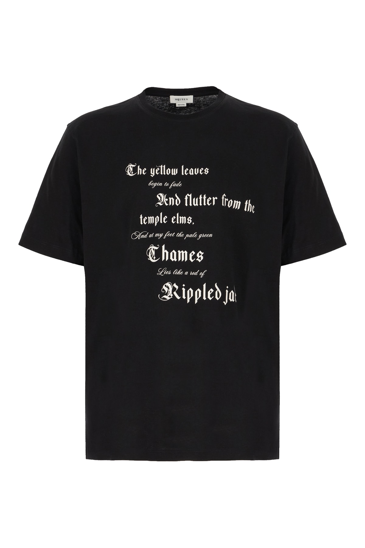 Alexander McQueen T-shirt In Black Cotton