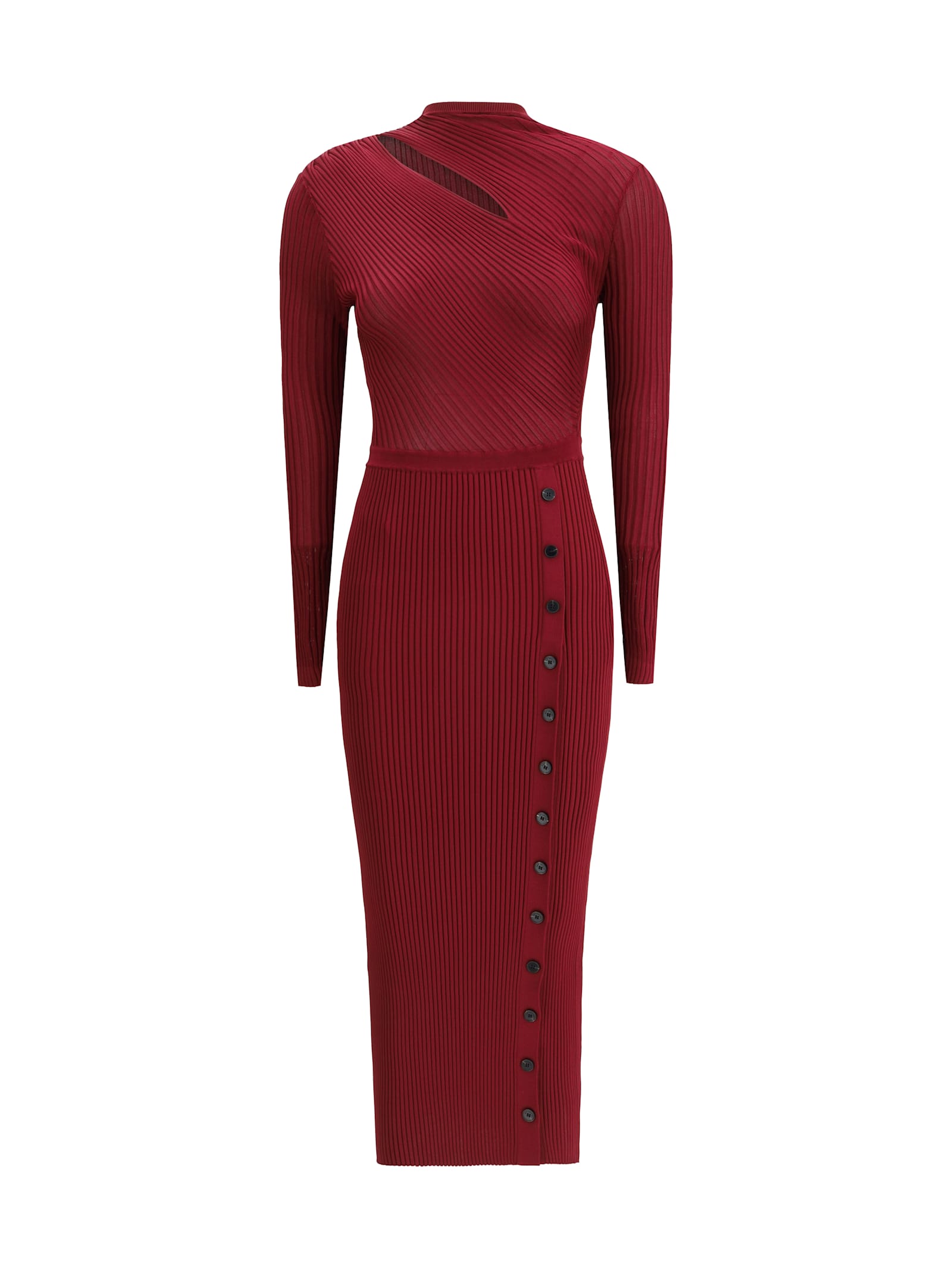 self-portrait Ribbed Midi Dress