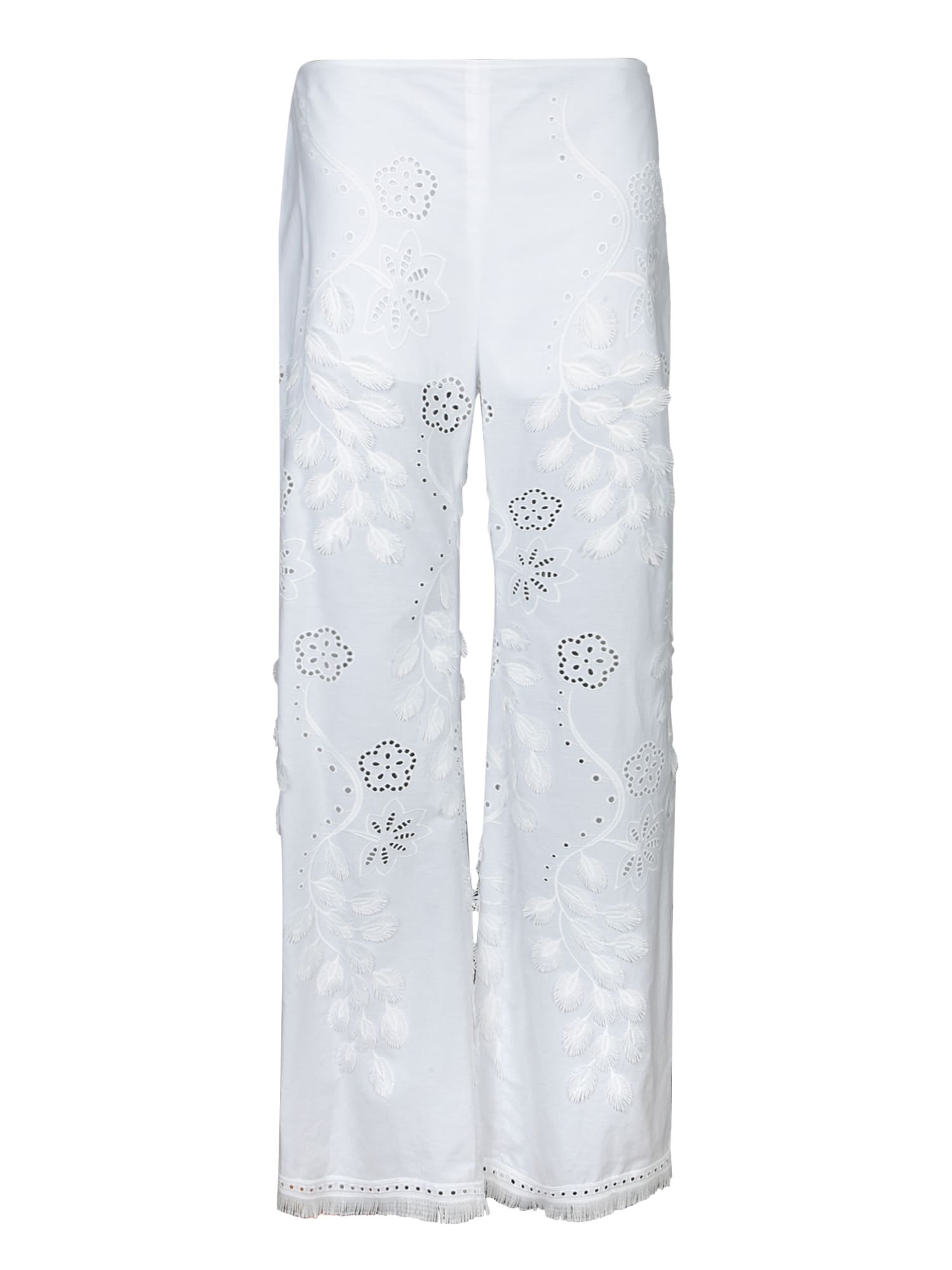 Alberta Ferretti 白色 Sangallo 长裤