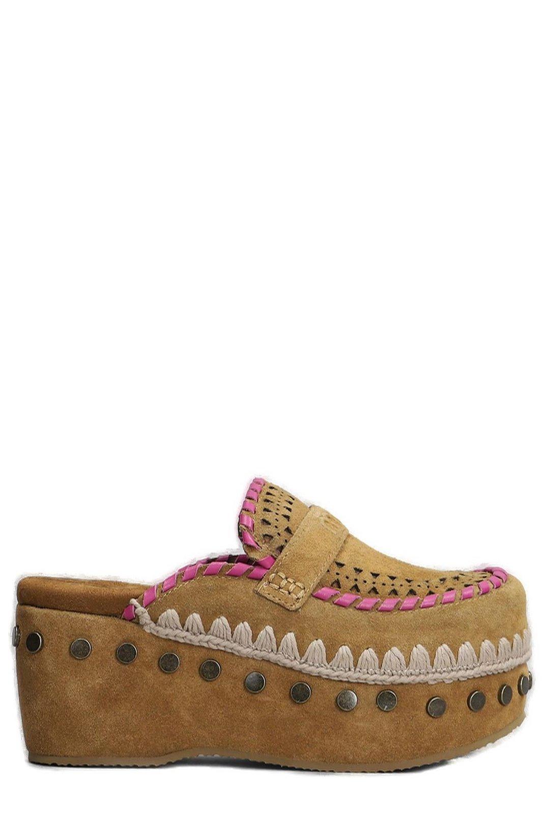 Mou Overstitch Clogs