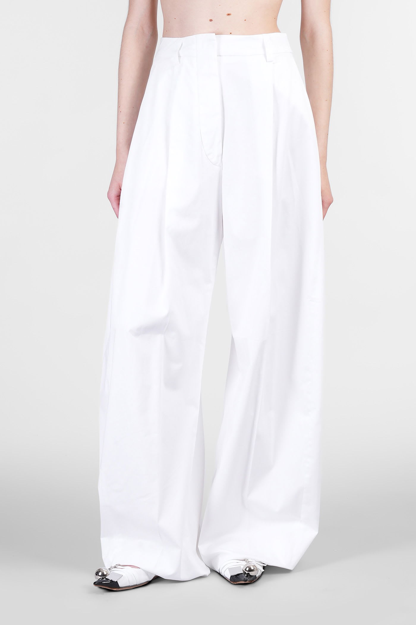 TheLatest Billie 3111 Pants In White Cotton