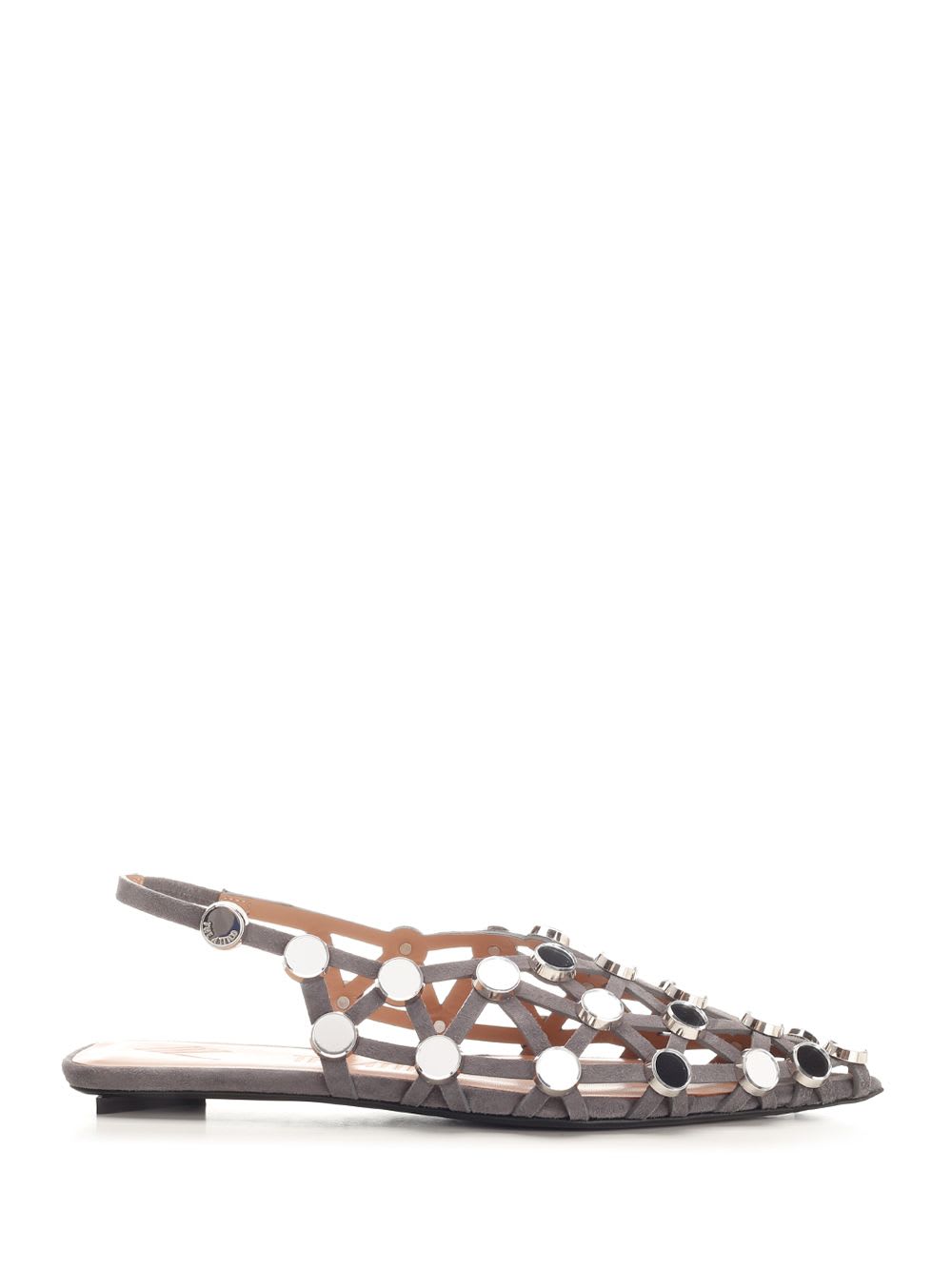 The Attico grid Flat Shoes