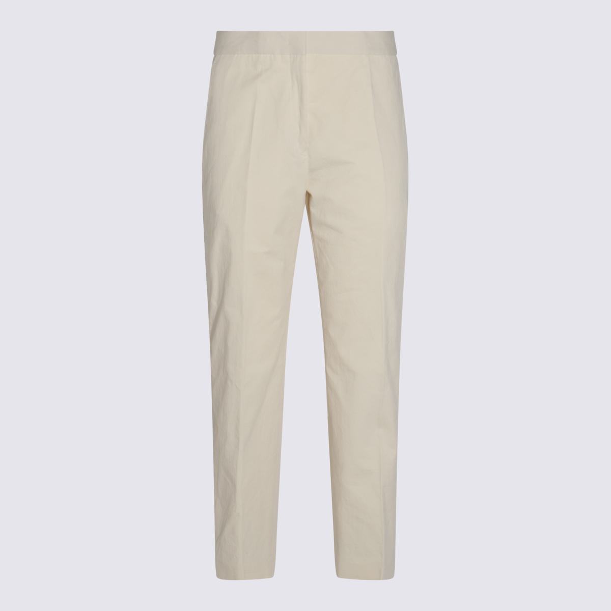Jil Sander White Beige Cotton Pants
