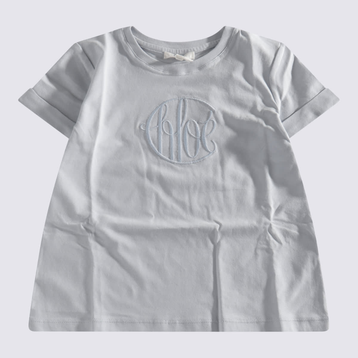Chloé Light Blue Cotton T-shirt