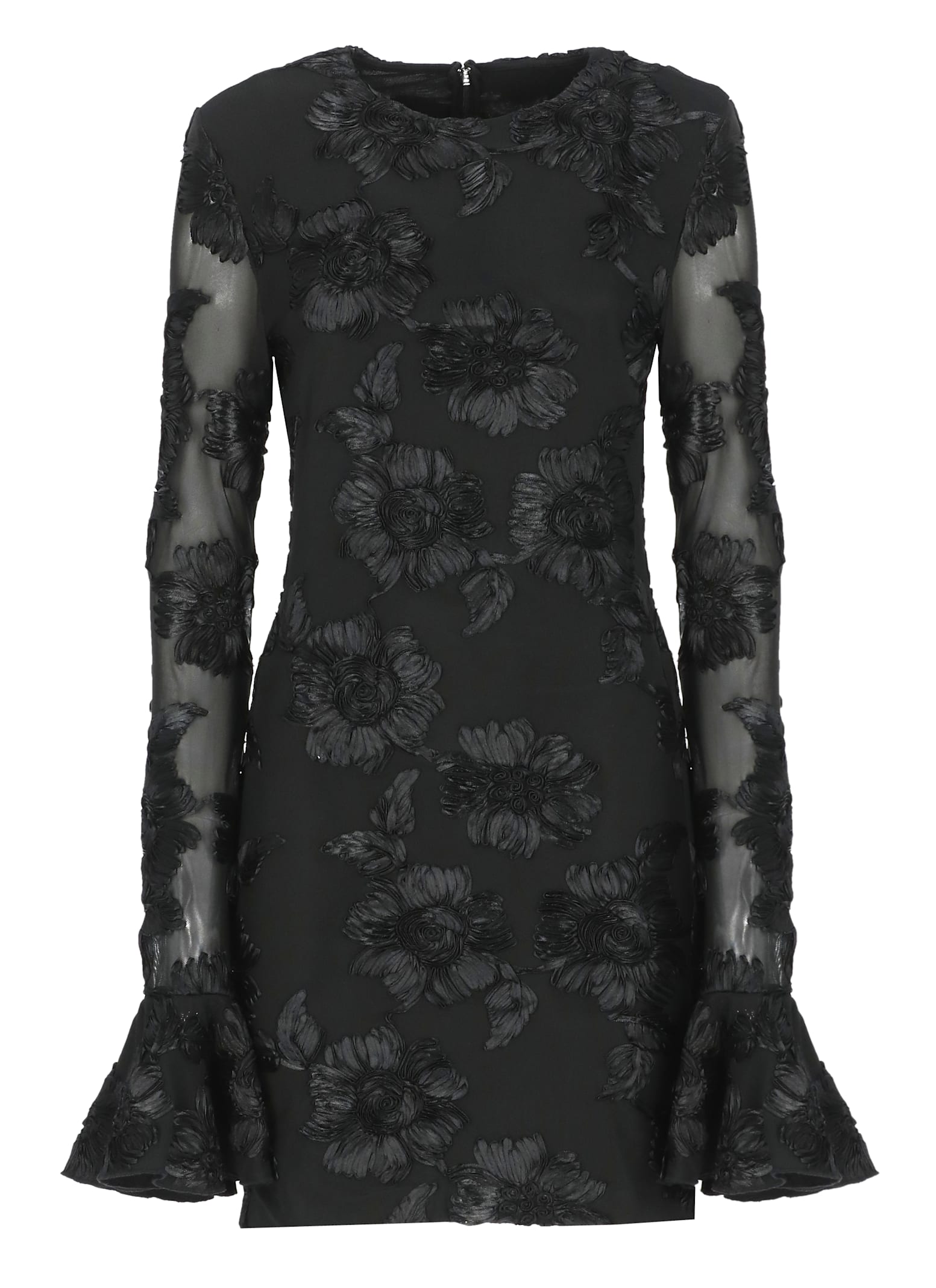 Rotate by Birger Christensen Flower Mesh Mini Dress