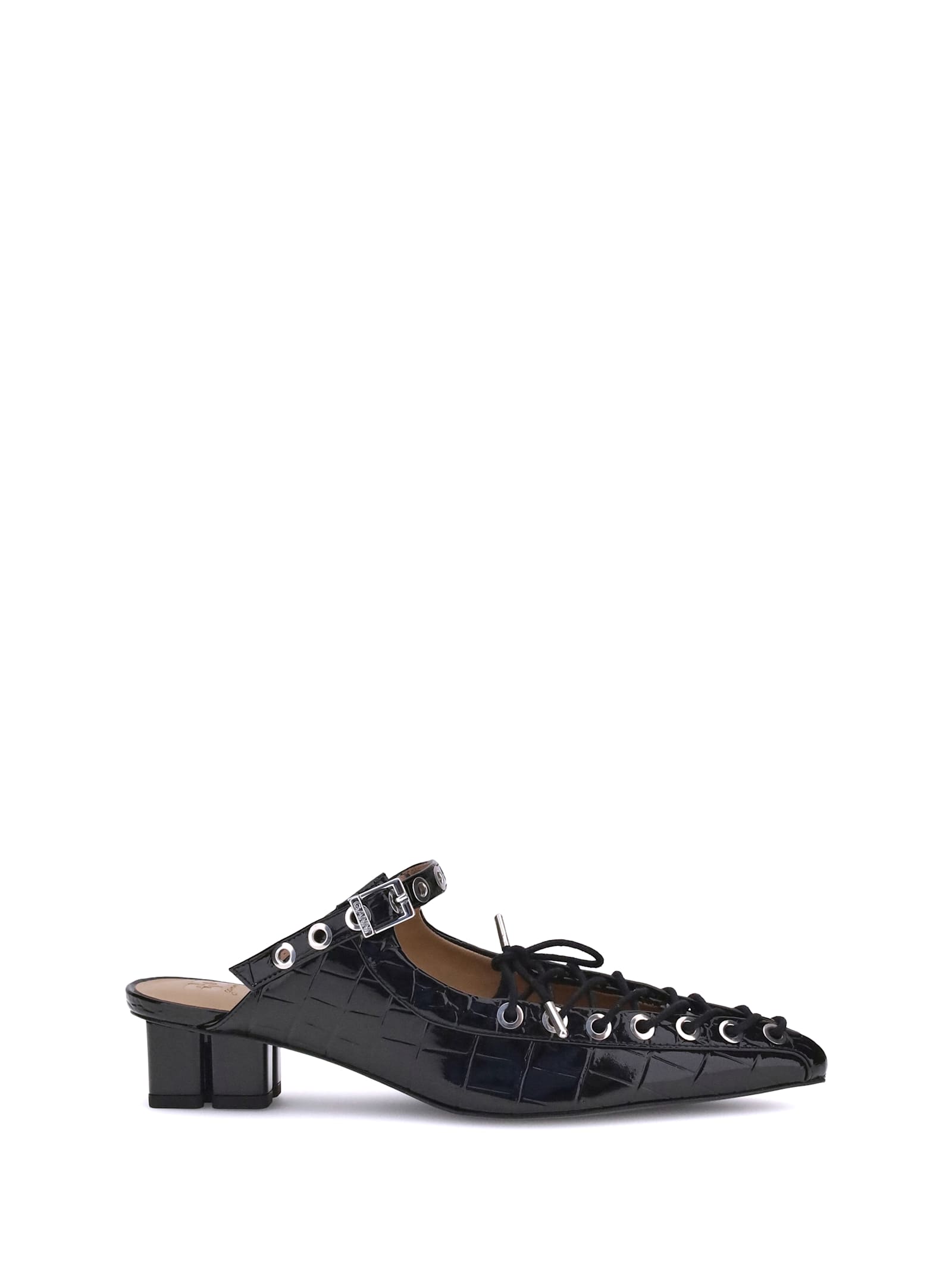 Ganni Oleatex Laced Mules