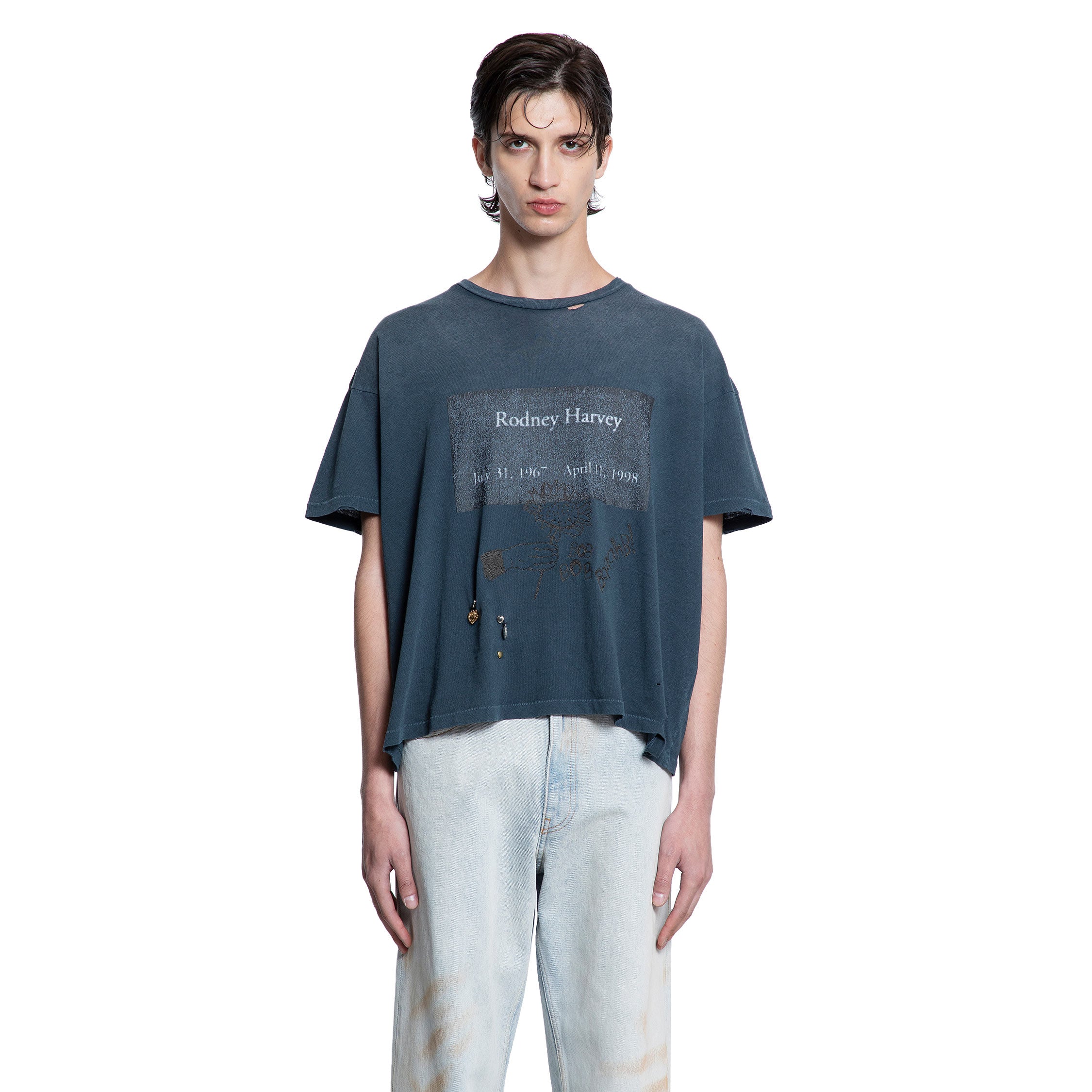 PALY HOLLYWOOD MAN BLUE T-SHIRTS & TANK TOPS
