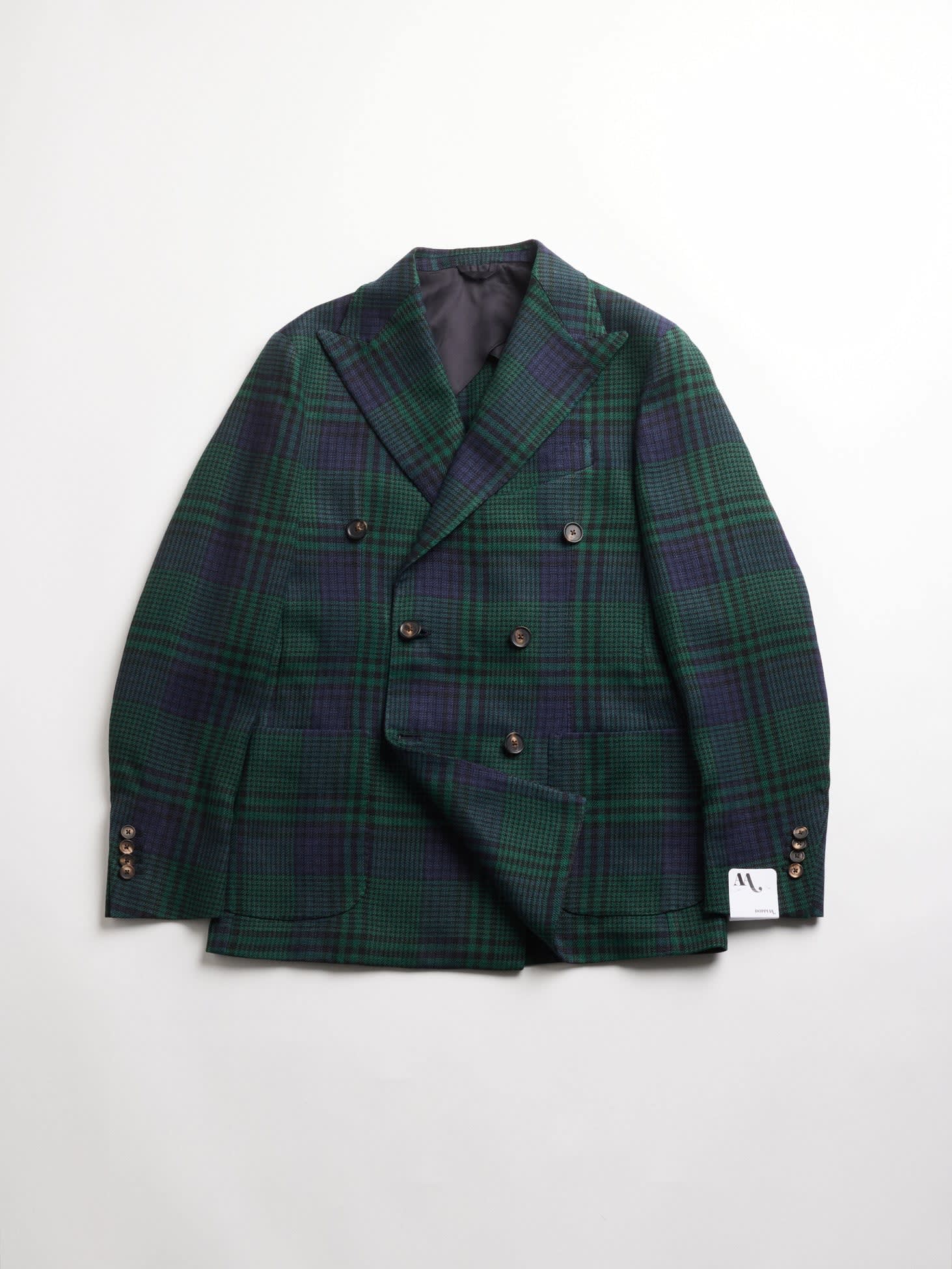 doppiaa Aaradeo Tartan Double-breasted Jacket