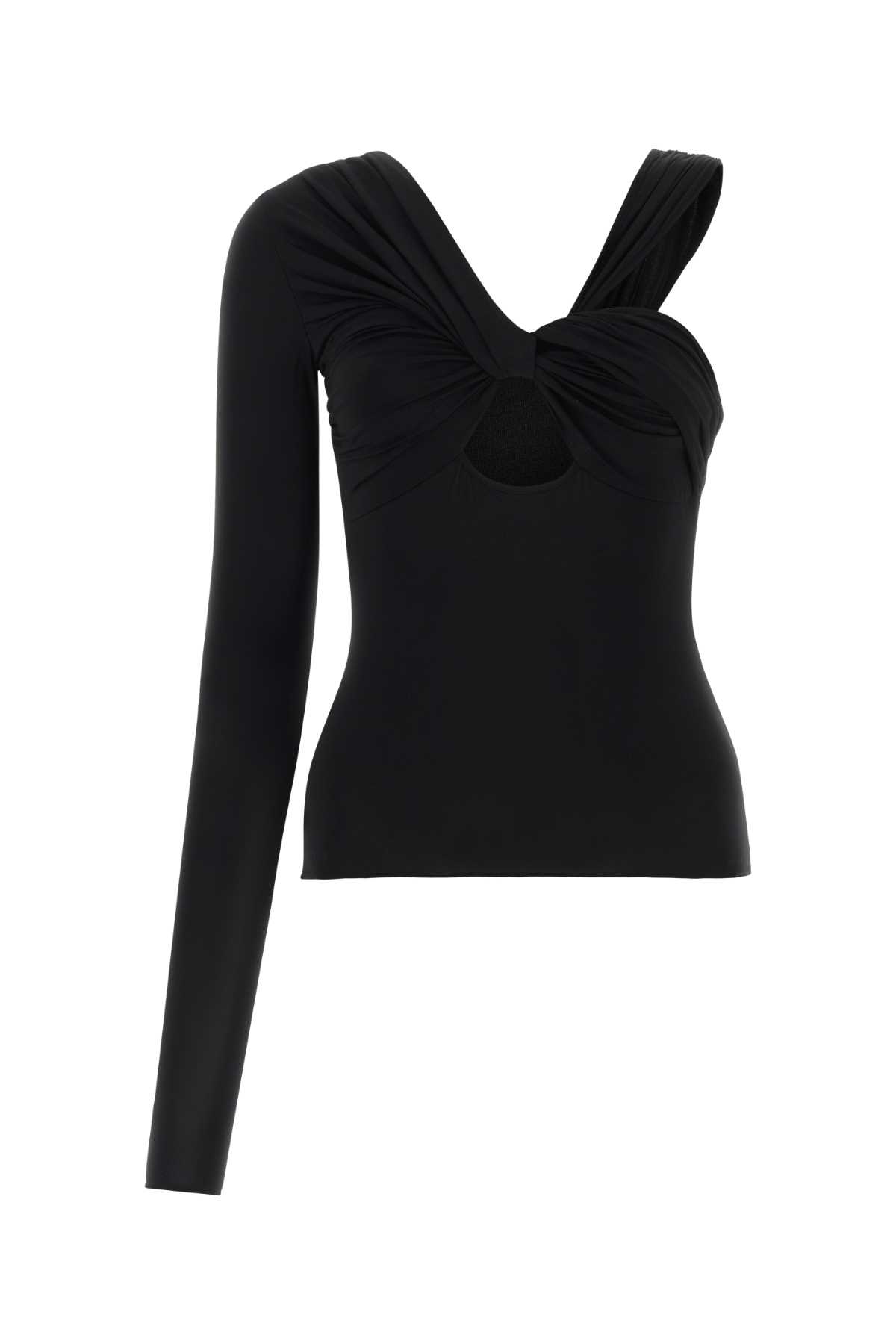 Nensi Dojaka Black Stretch Viscose Top