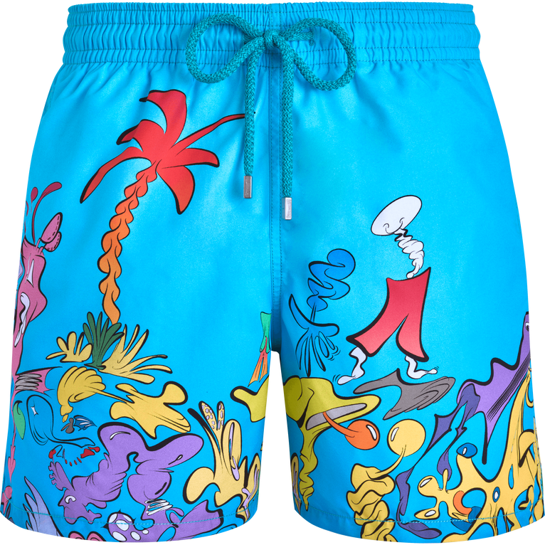 Vilebrequin Men 360 Swim Shorts Fonds Marins - Moopea - Blue - Size S