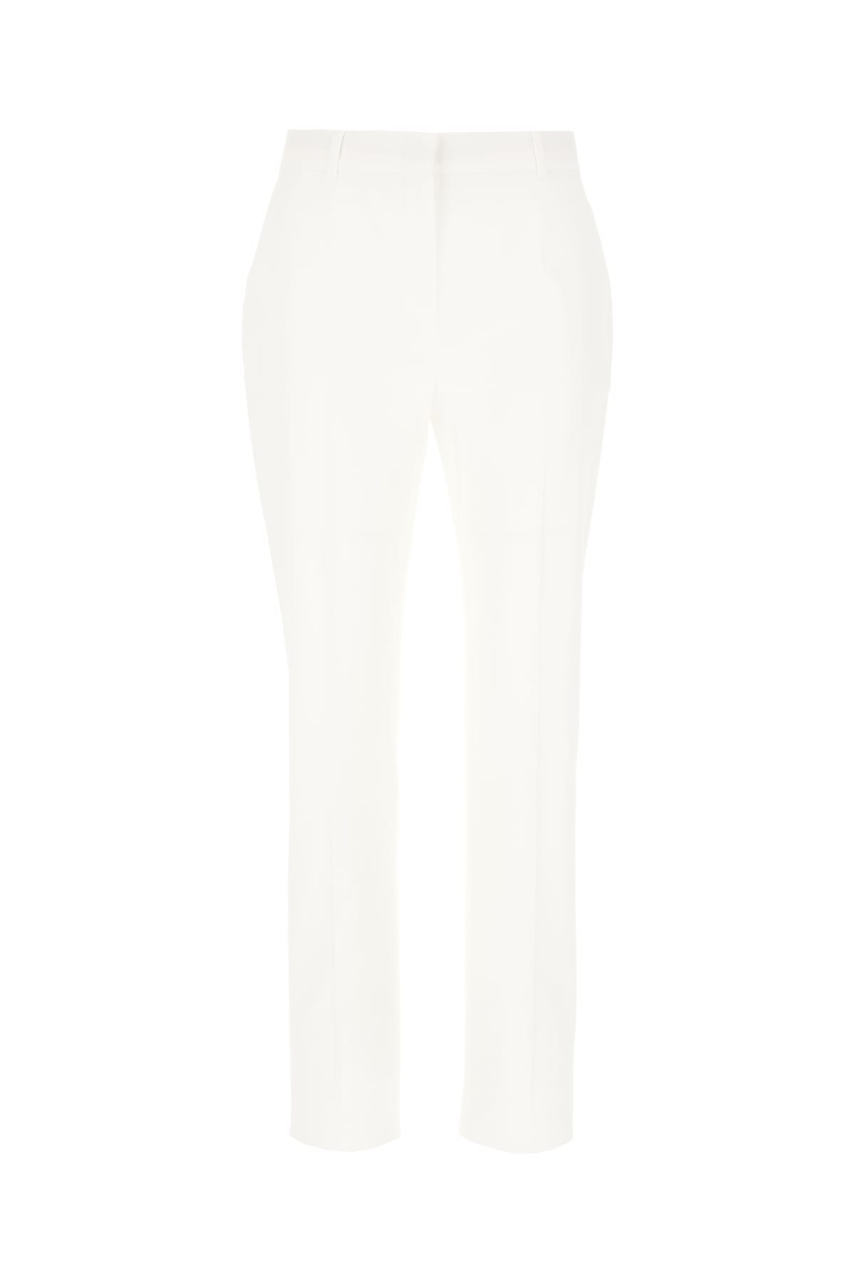Max Mara Studio White Stretch Cotton Pants