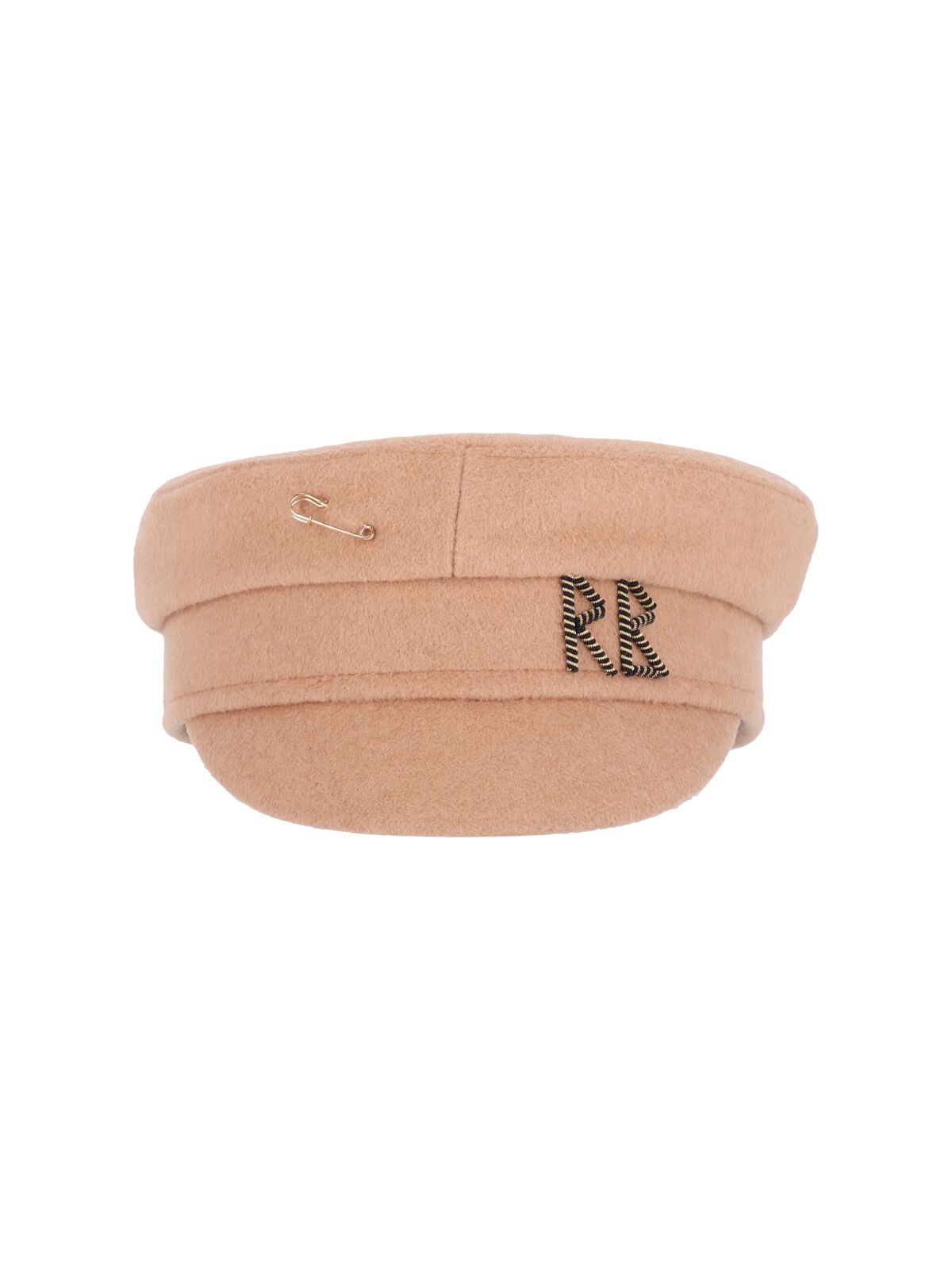 Ruslan Baginskiy Wool Hat With 'Baker Boy' Brooch