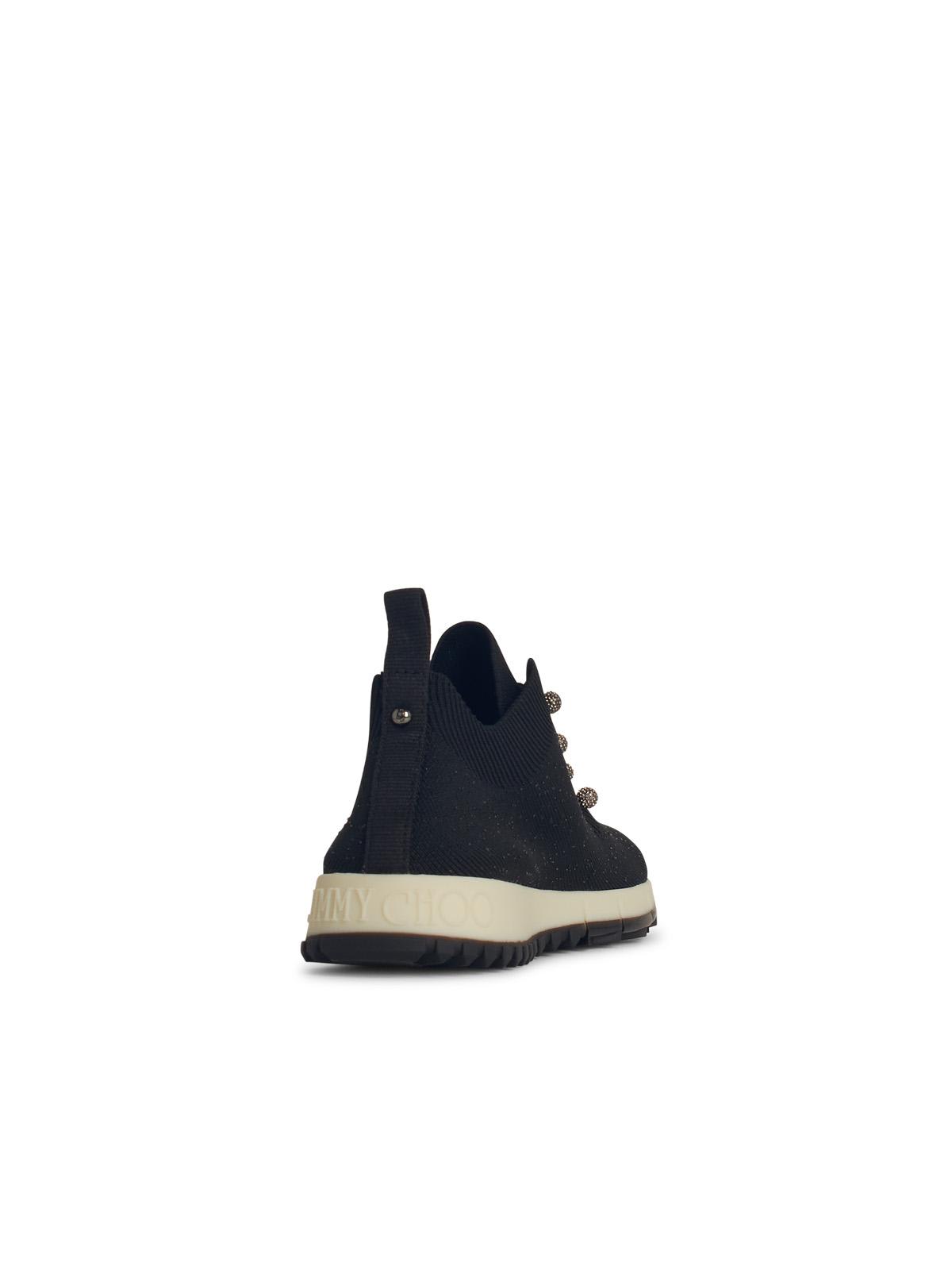 Jimmy Choo veles Black Fabric Sneakers