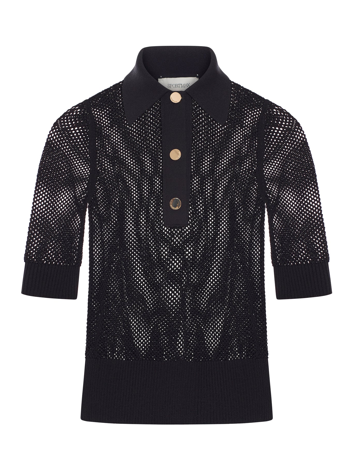 Sportmax 女款粘胶网眼Polo衫