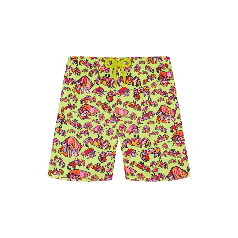 Vilebrequin Boys Ultra-light And Packable Swim Shorts Hermit Crabs - Jihin - Green - Size 4