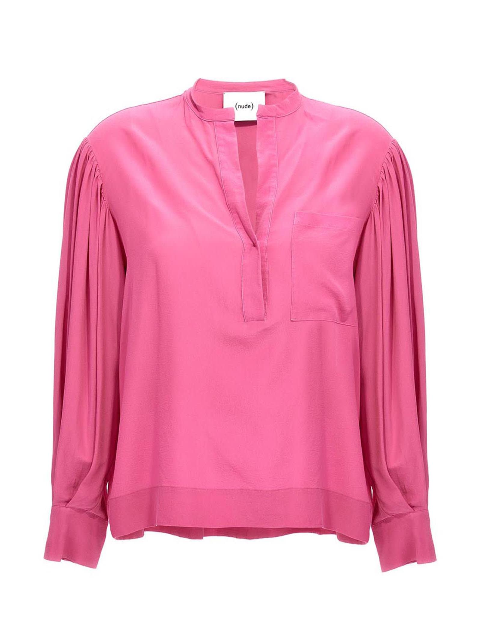 (nude) Silk Bloshirt