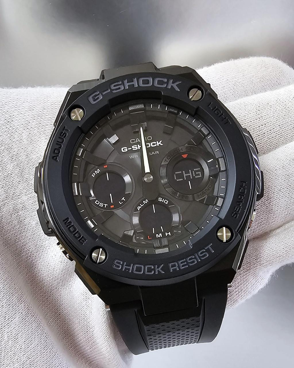 CASIO G-Steel Solar Powered Black Resin Men's Watch GSTS100G-1B
