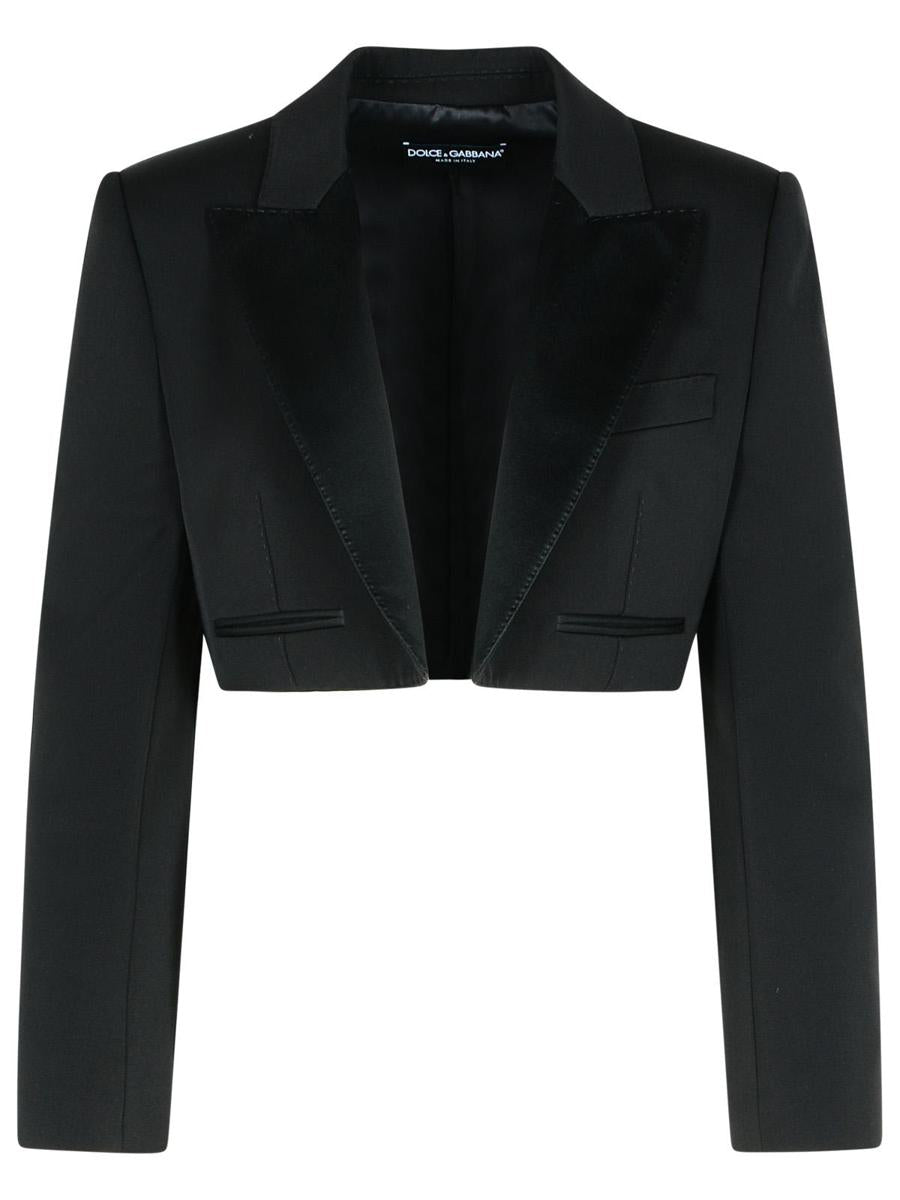 Dolce & Gabbana Black Wool Blend Blazer