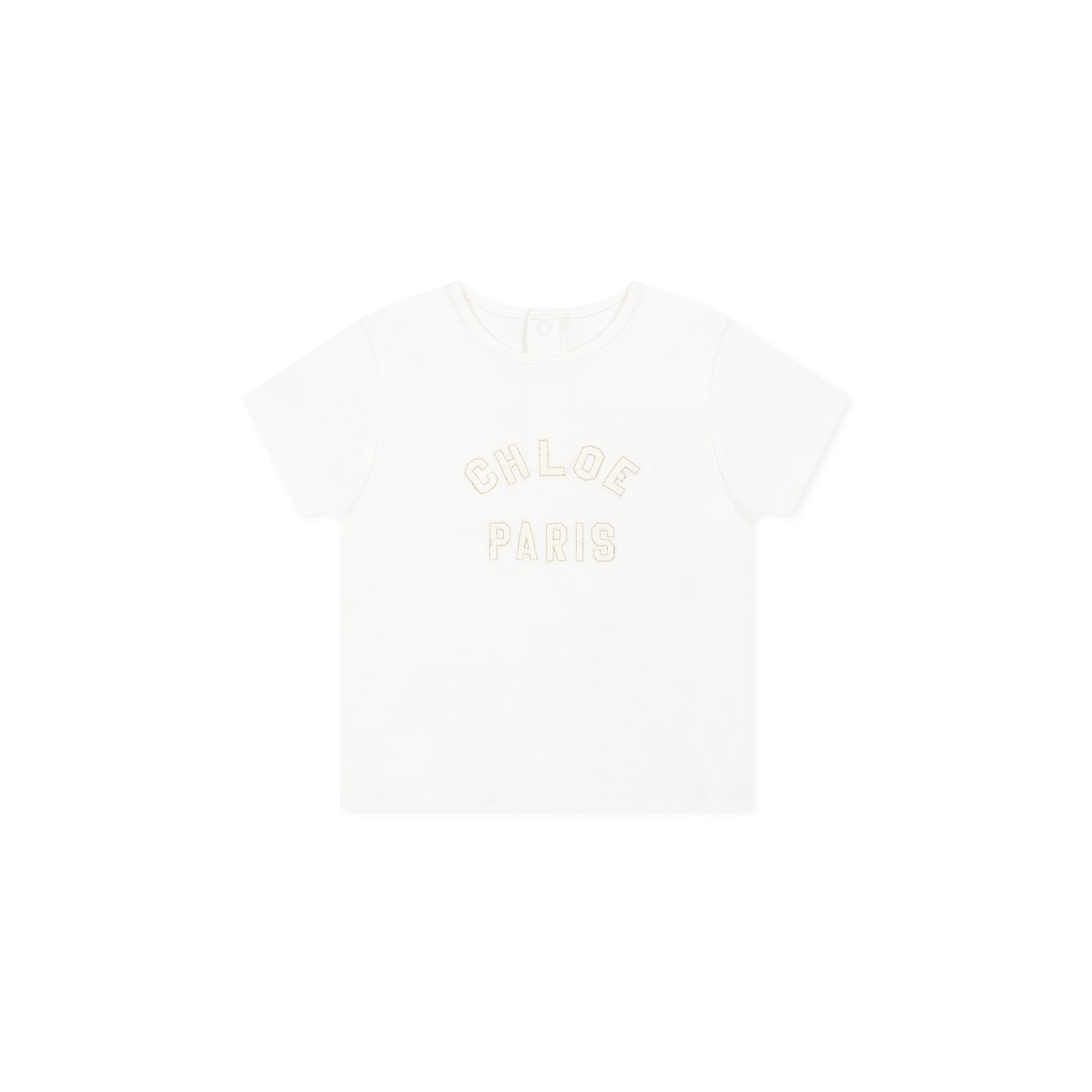 Chloé White T-shirt For Baby Girl With Logo