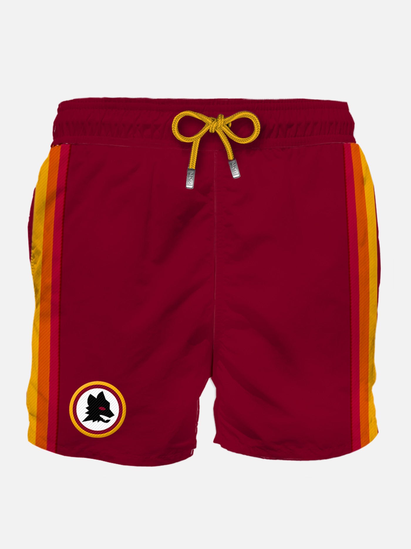 MC2 Saint Barth Man Classic Swim Shorts With As Roma Patch As Roma Special Edition