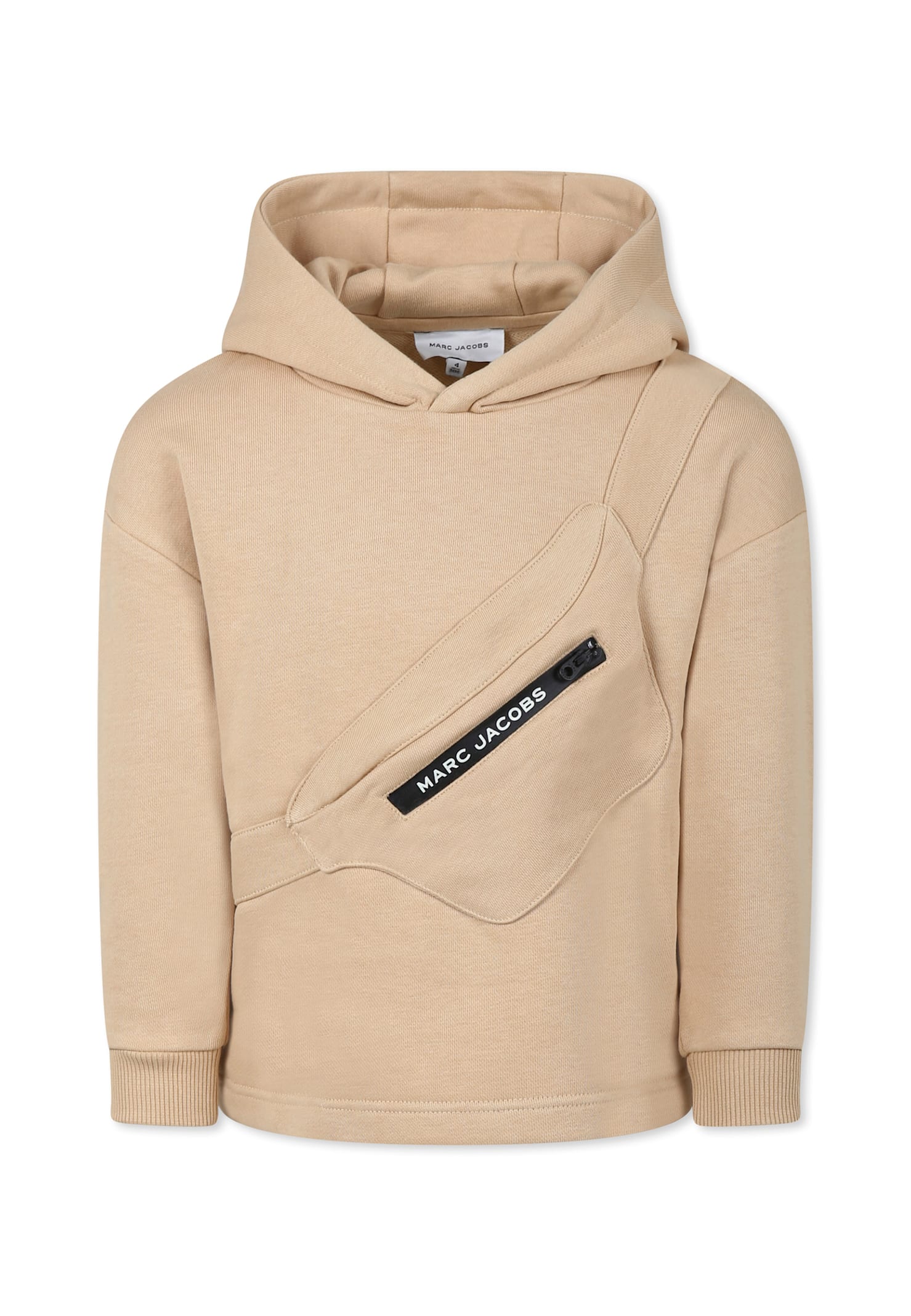 Little Marc Jacobs Beige Sweatshirt For Boy With Logo