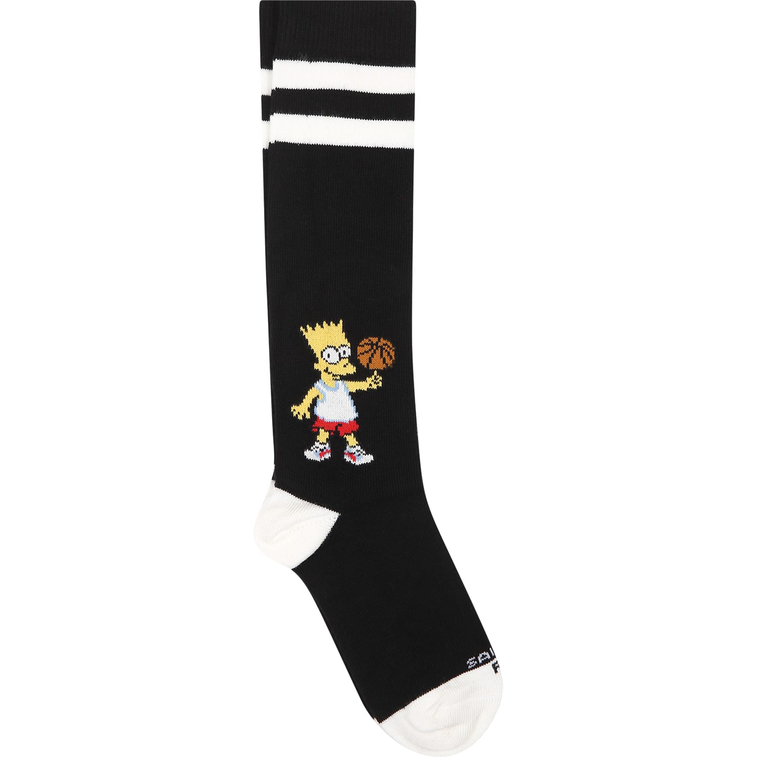 MC2 Saint Barth Black Socks For Children With Bart Simpson