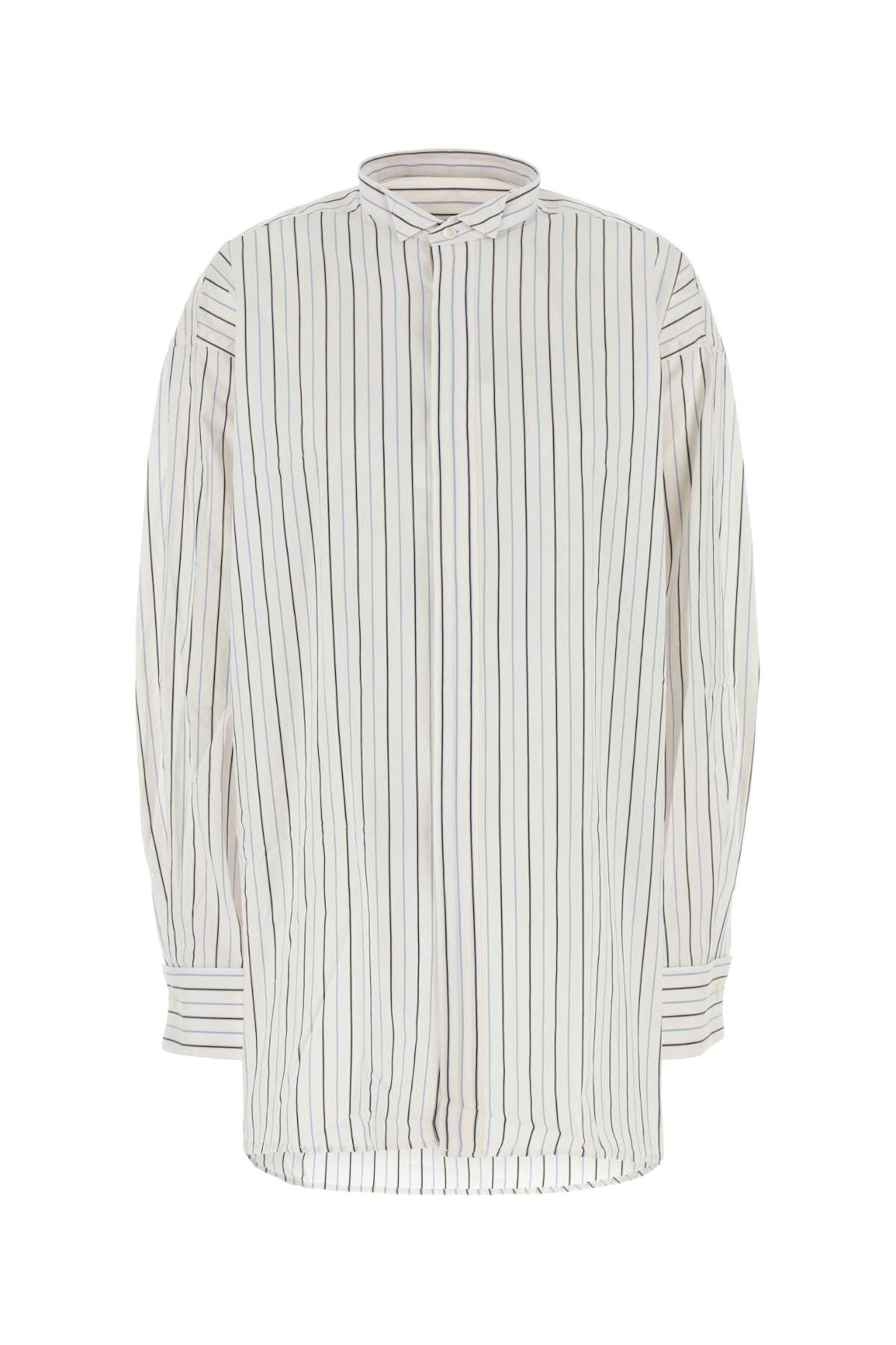 Ami Alexandre Mattiussi Embroidered Poplin Oversize Shirt