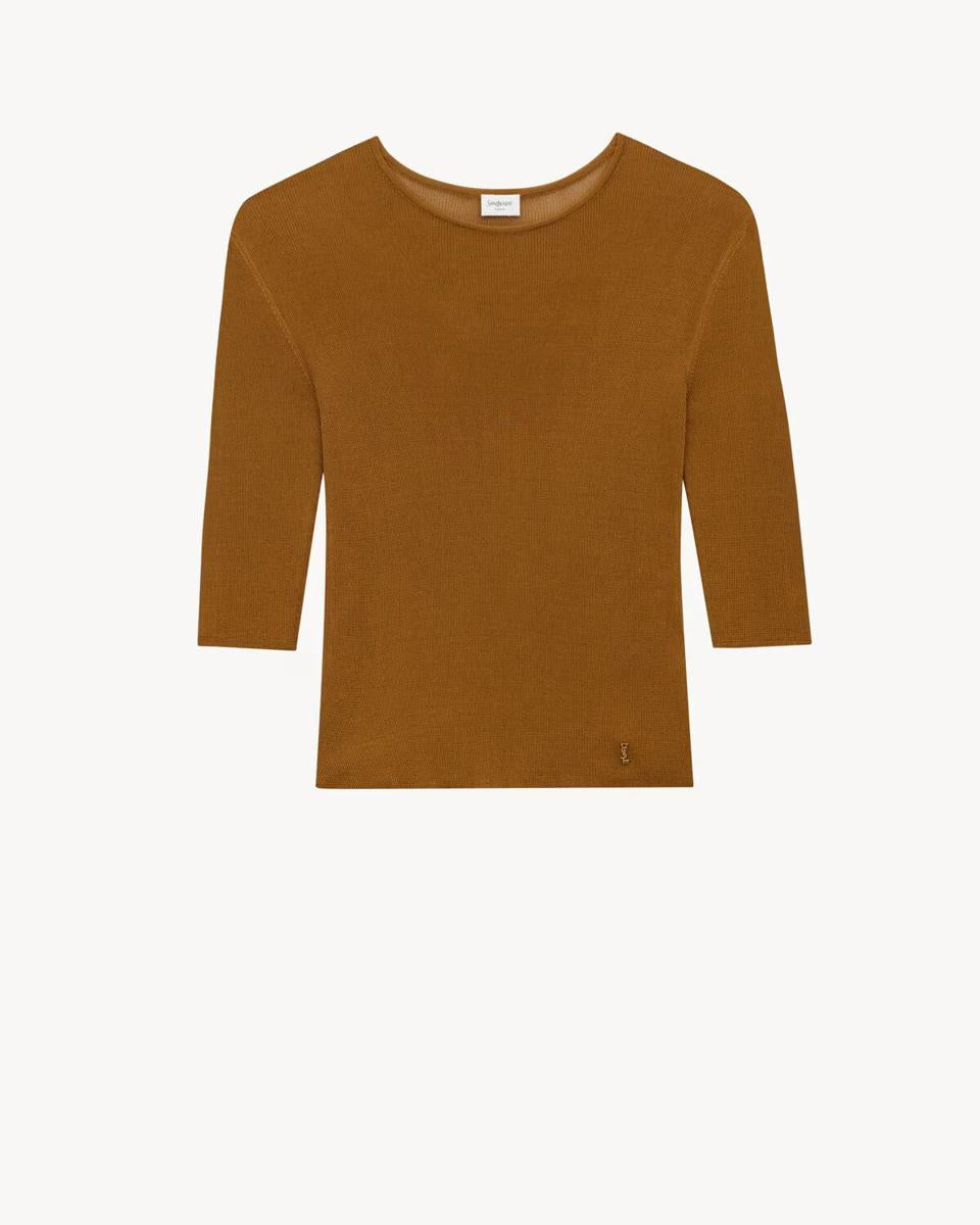Saint Laurent Cassandre Top In Knit