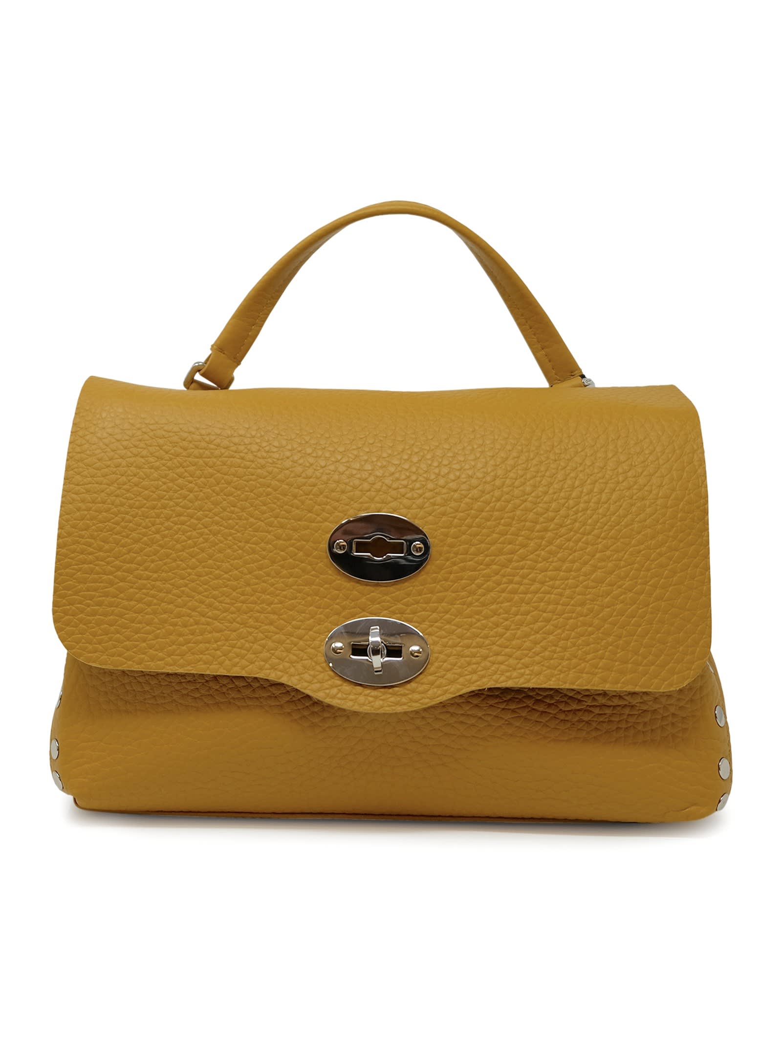 Zanellato 068090-01120000-z1050 Yellow Giallone Postina Centauro S Leather Handbag