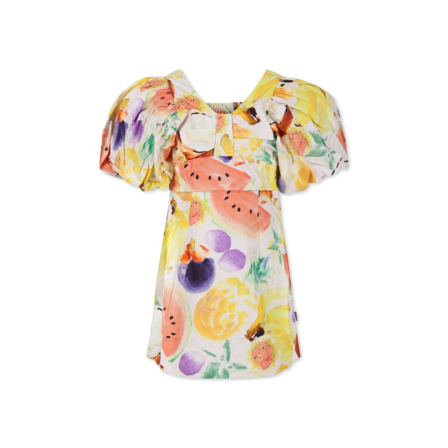 Molo Multicolor Dress For Girl With Fruit Print