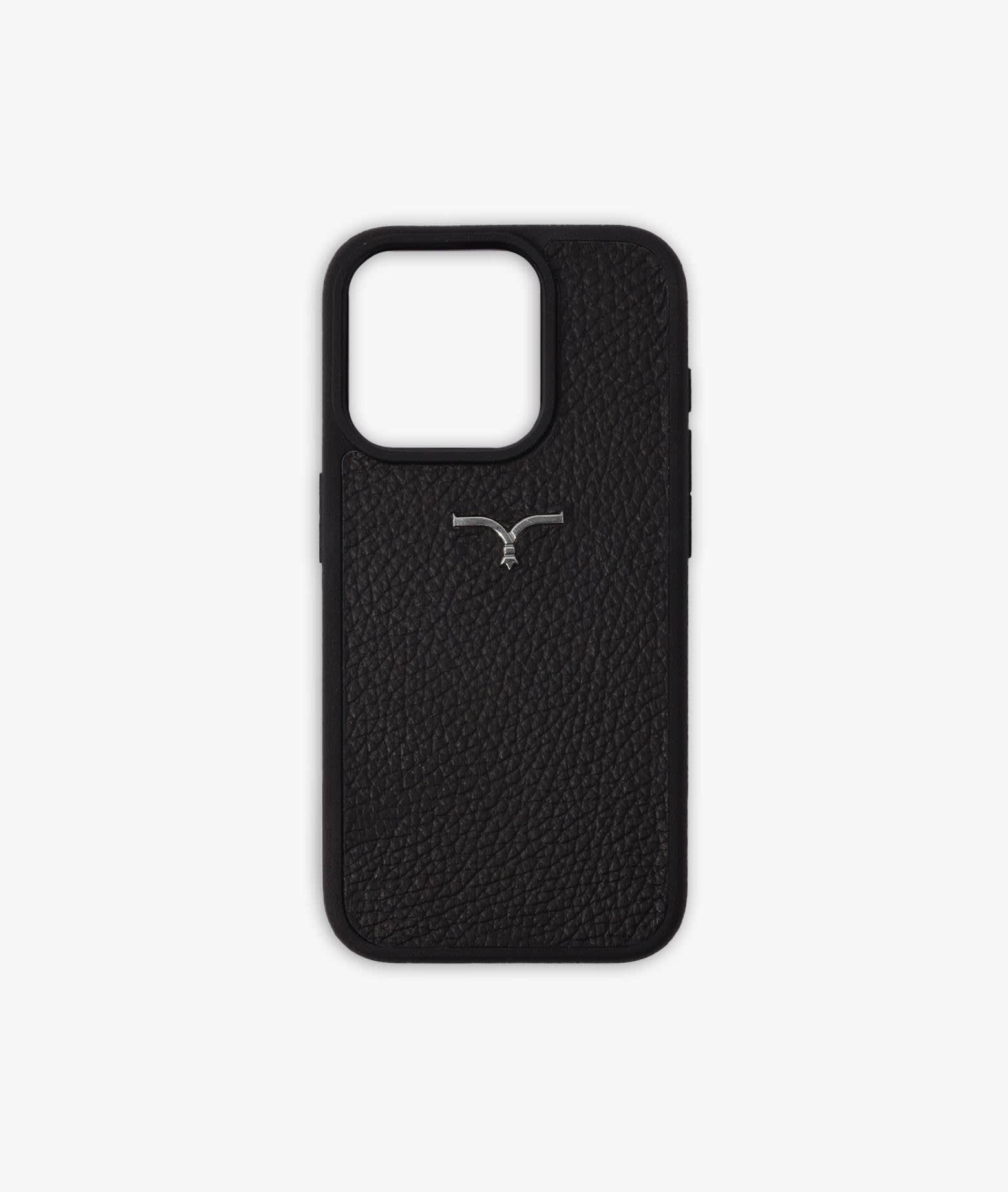 Larusmiani Calf Leather Cover For Iphone 15 Accessory