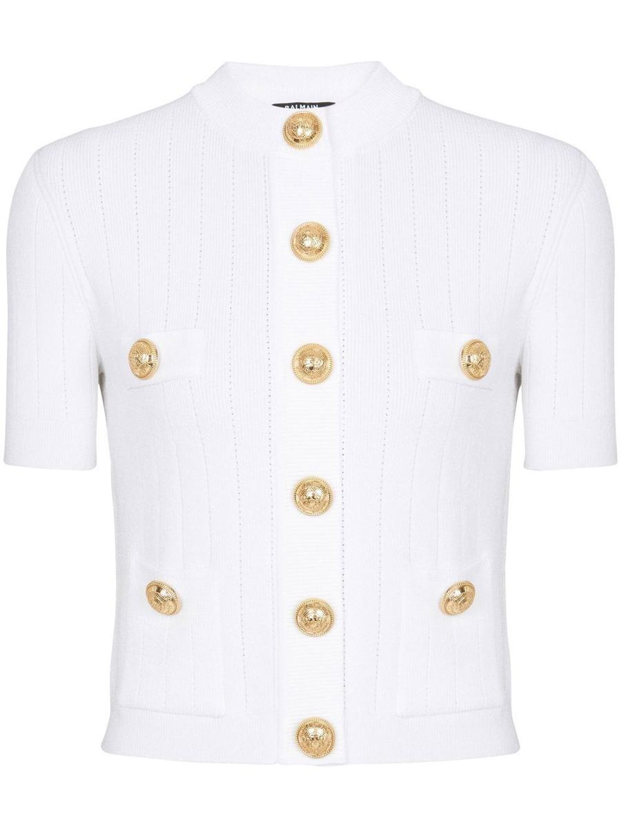 Balmain Short Sleeve Cardigan