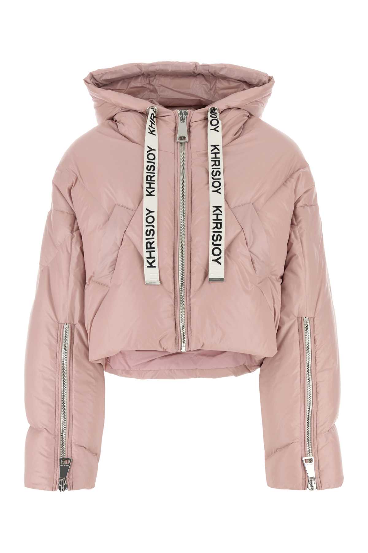 Khrisjoy Pastel Pink Nylon Down Jacket