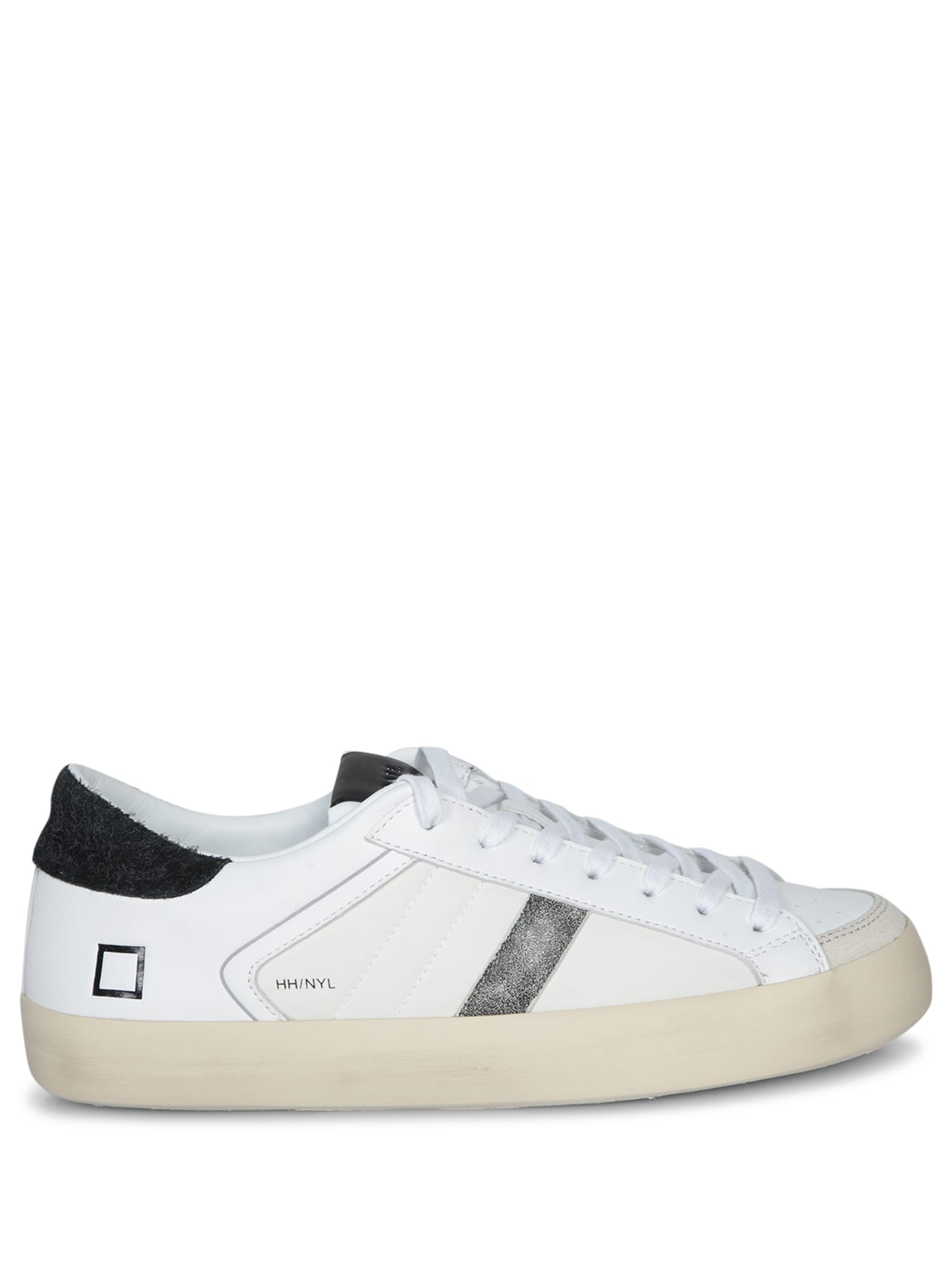 D. A.T. E. Hill Low Nyl White-black Sneakers