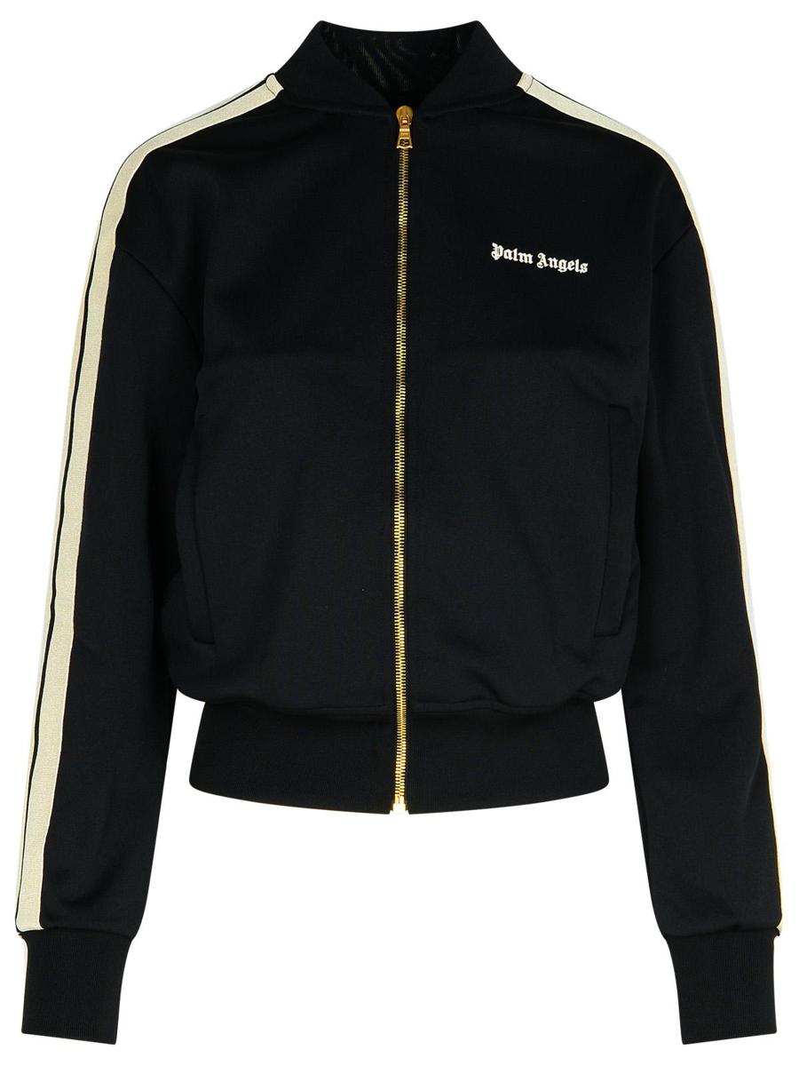Palm Angels 'Track' Black Polyester Sweatshirt