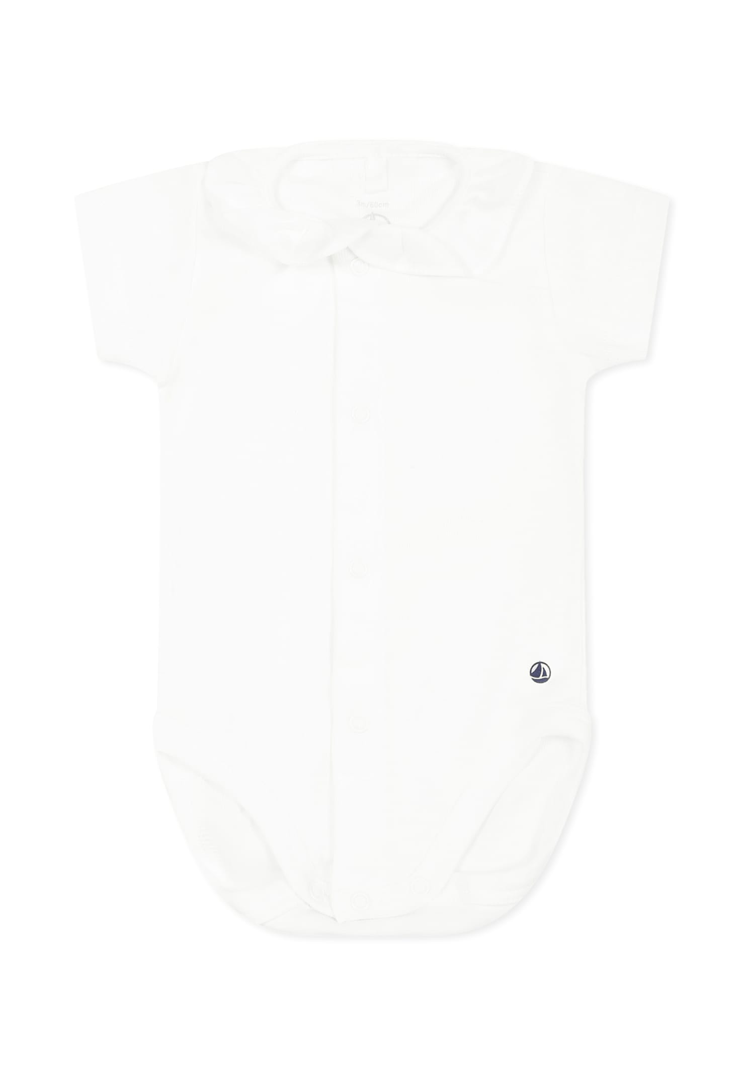 Petit Bateau White Bodysuit For Baby Girl