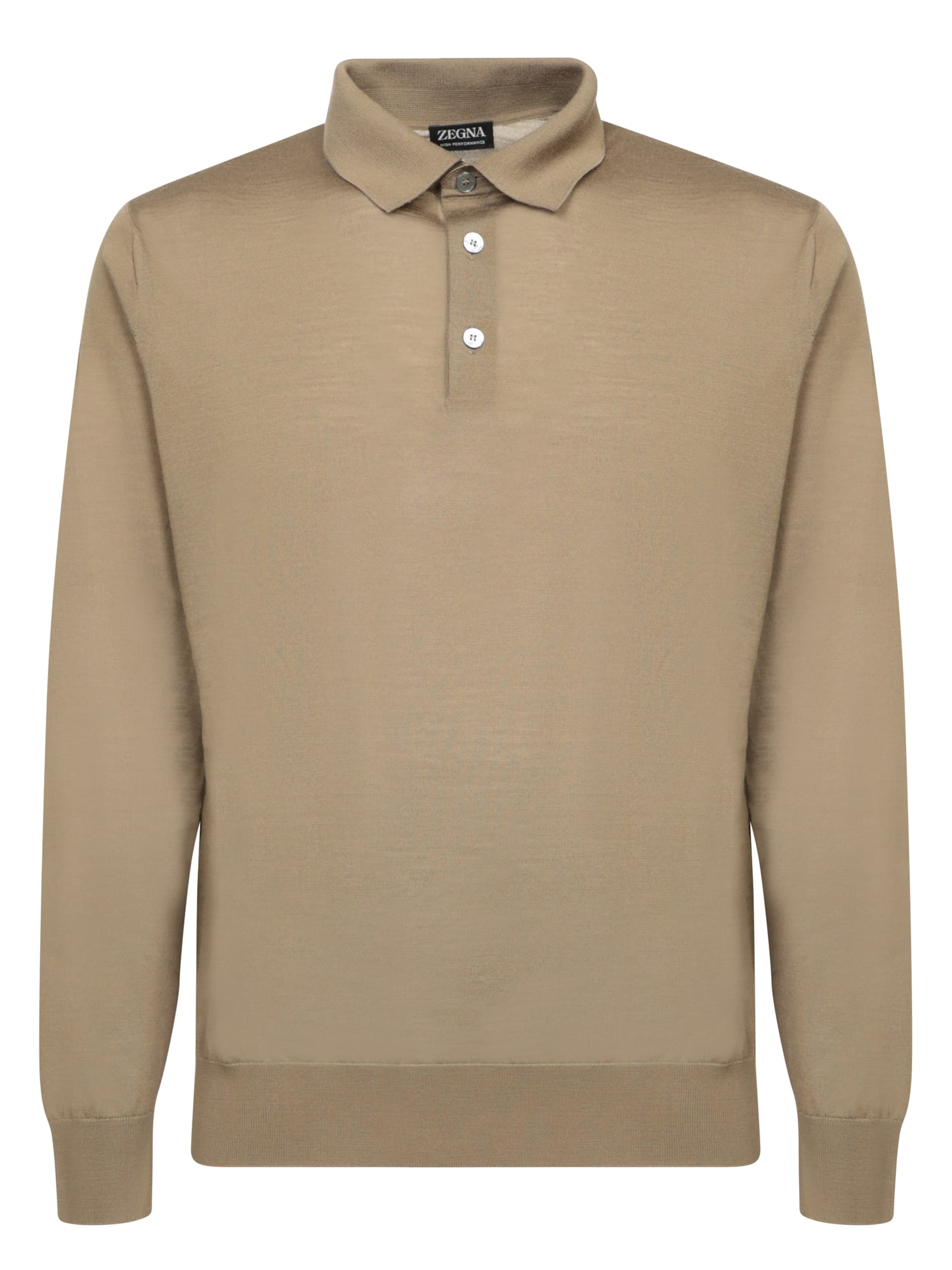 Zegna High Performance Brown Polo Shirt
