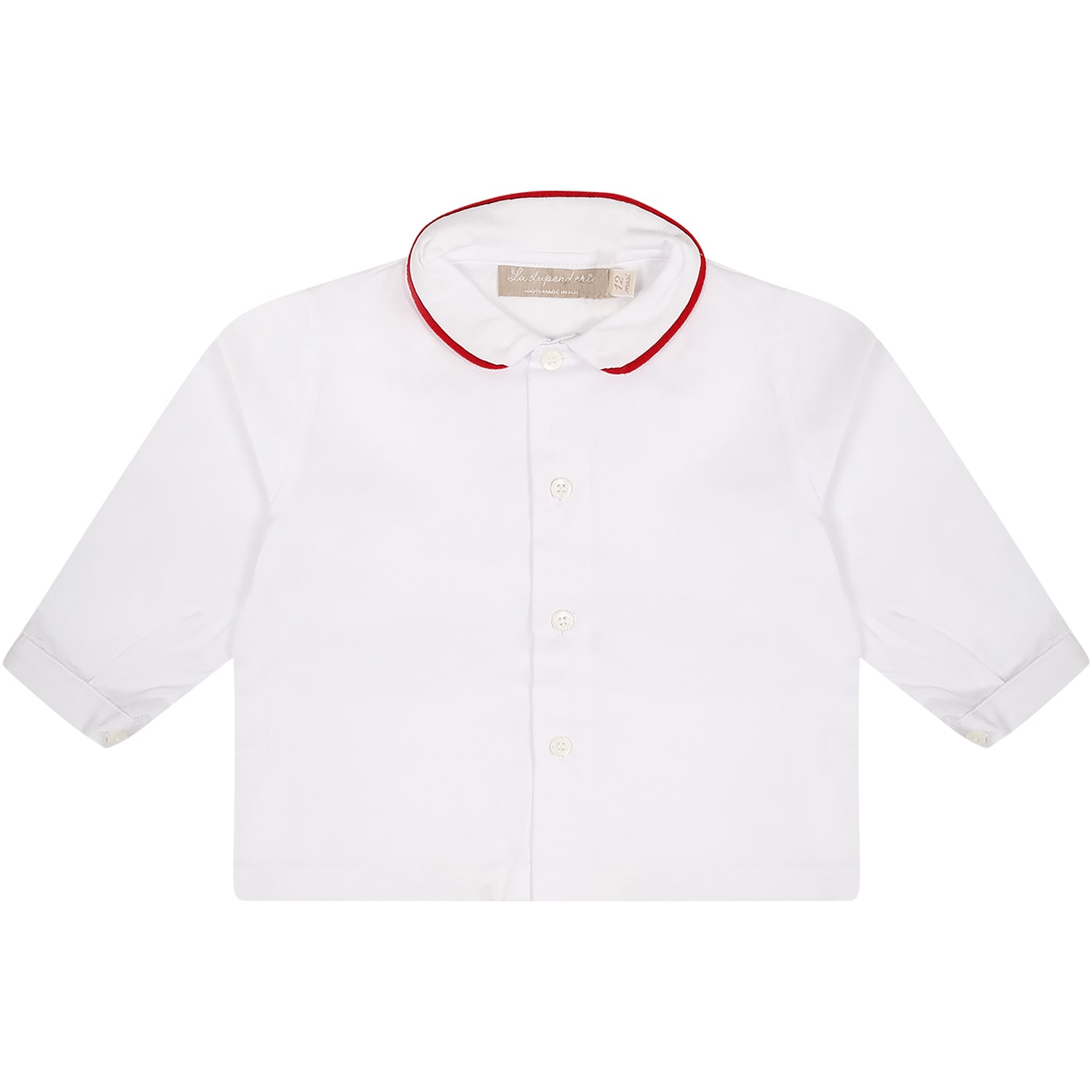 La stupenderia White Shirt For Baby Boy