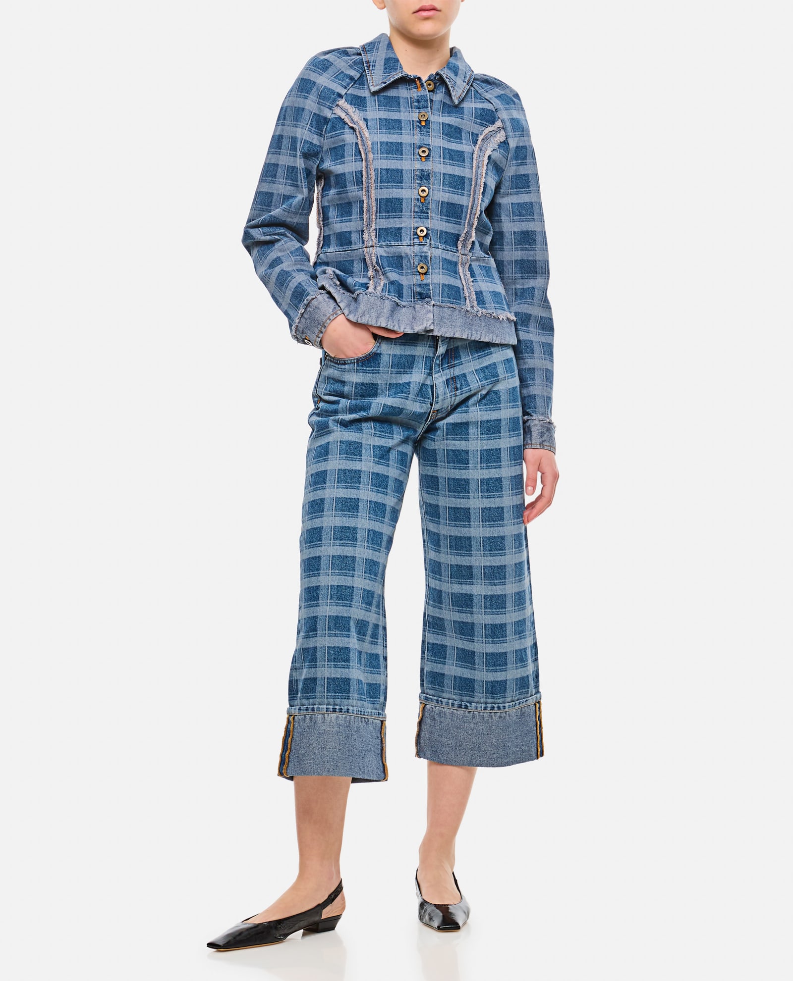 Molly Goddard Leo Capri Denim Pants