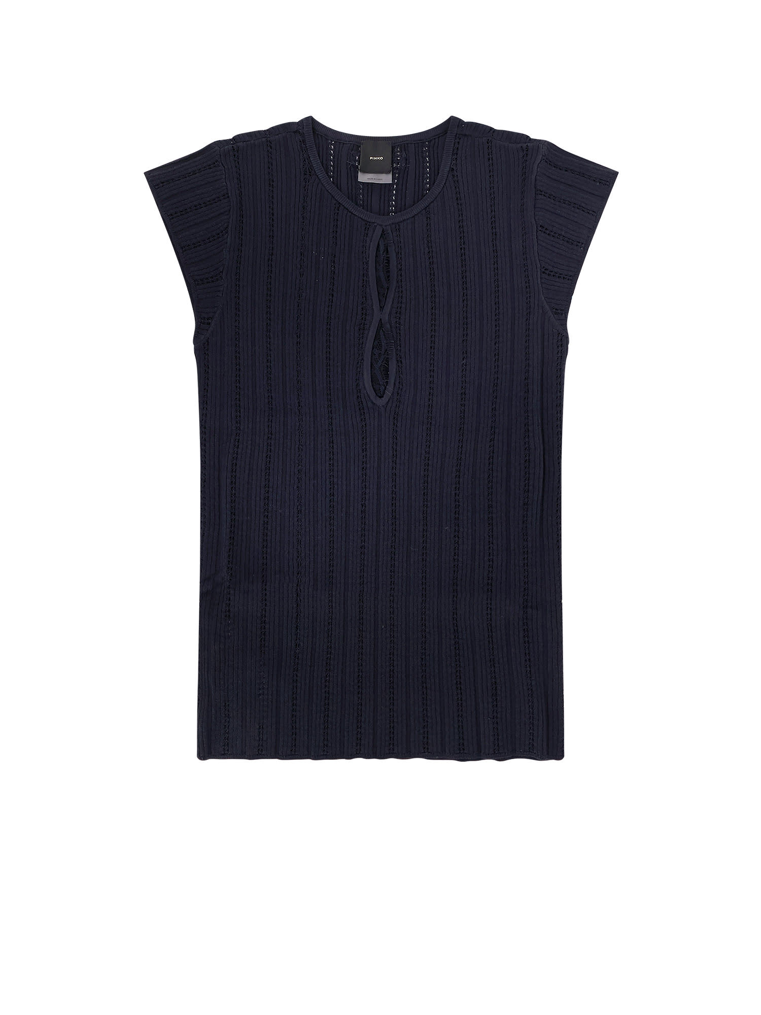 Pinko Tofane Ribbed Viscose Blend Sweater