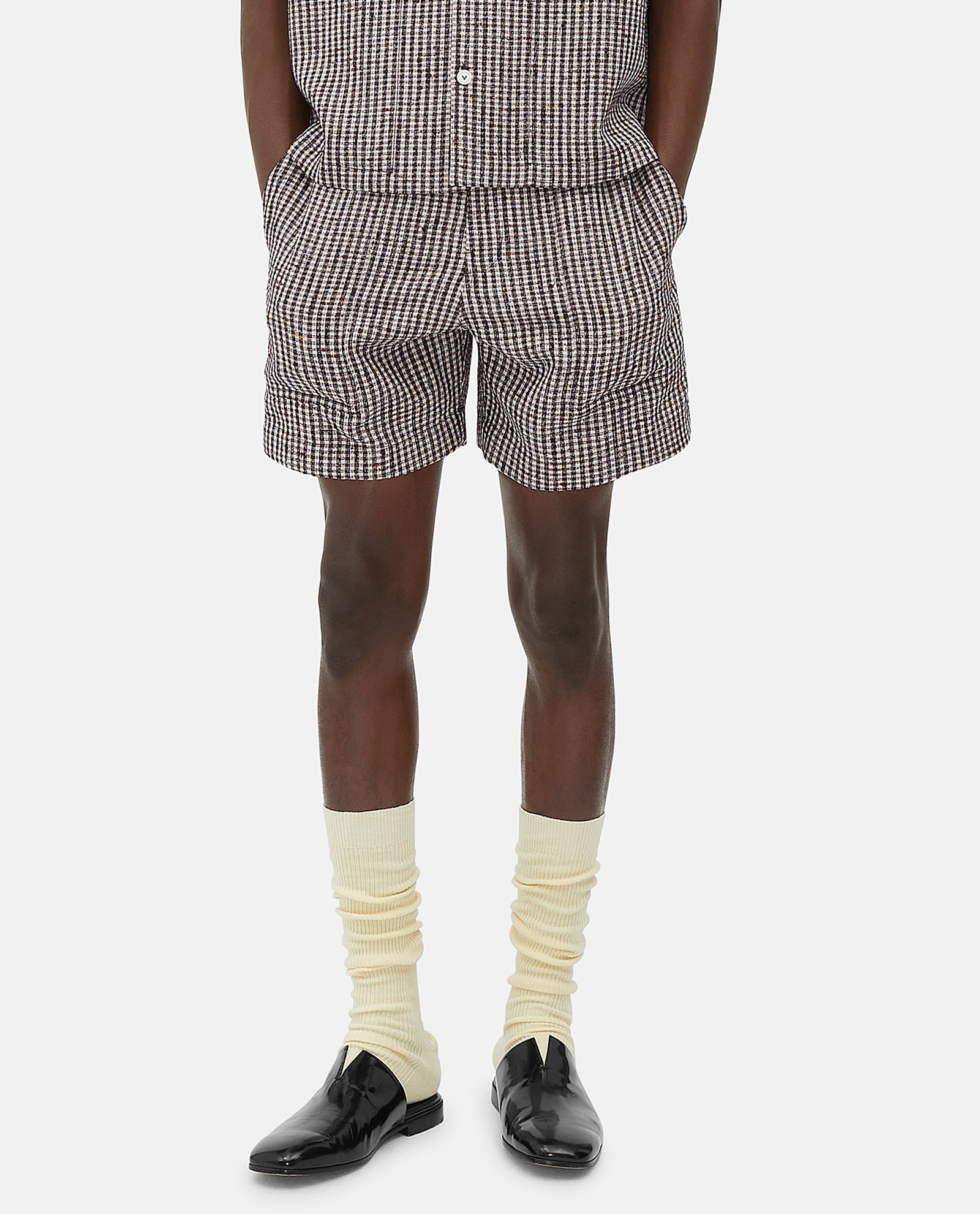 Bottega Veneta Checked Shorts