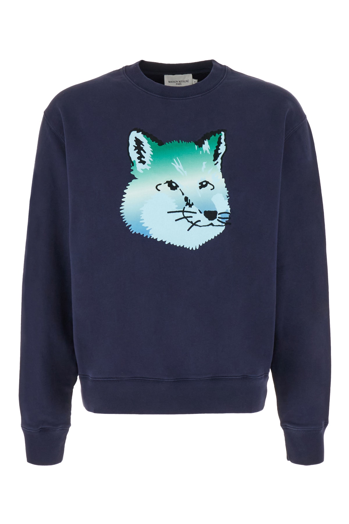 Maison Kitsuné Navy Blue Cotton Sweatshirt