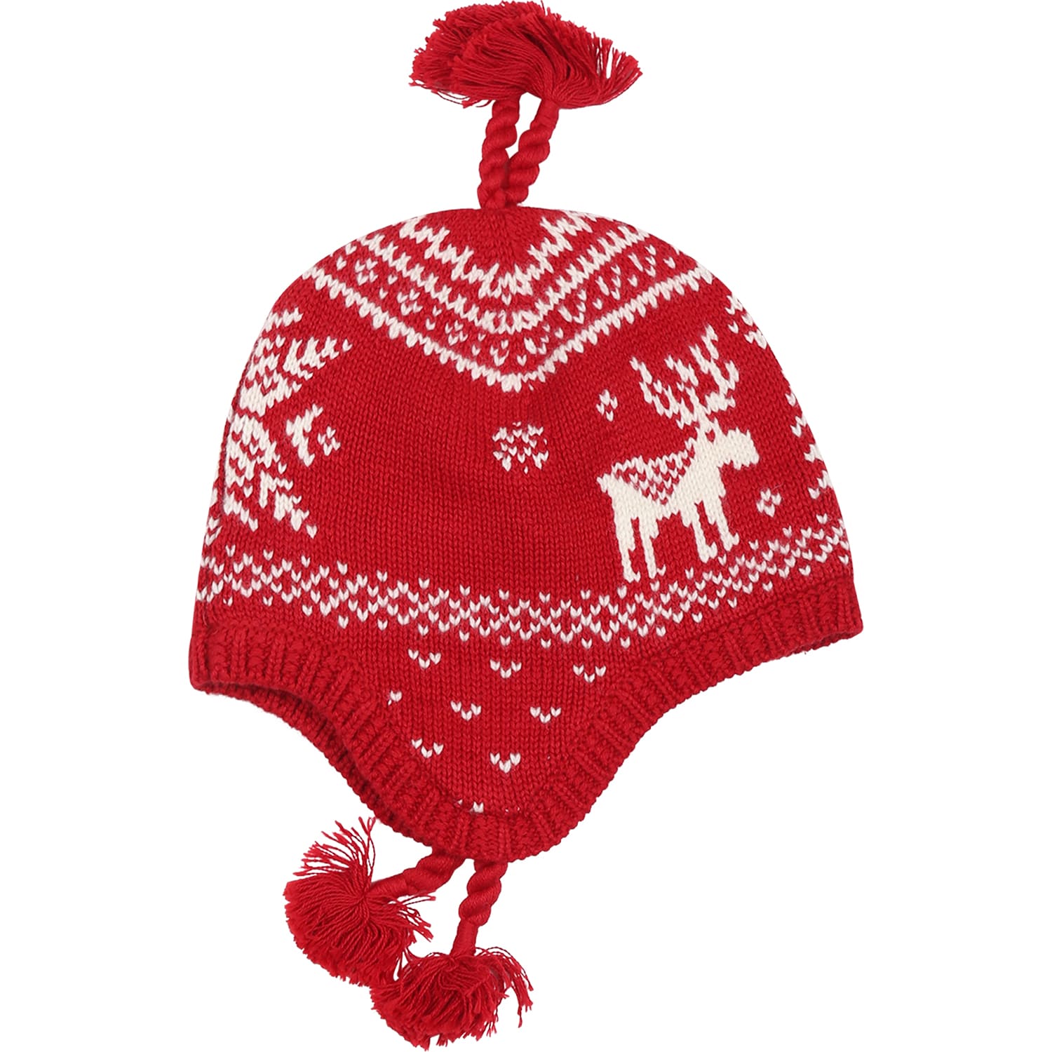 Ralph Lauren Red Hat For Baby Girl With Jacquard Pattern
