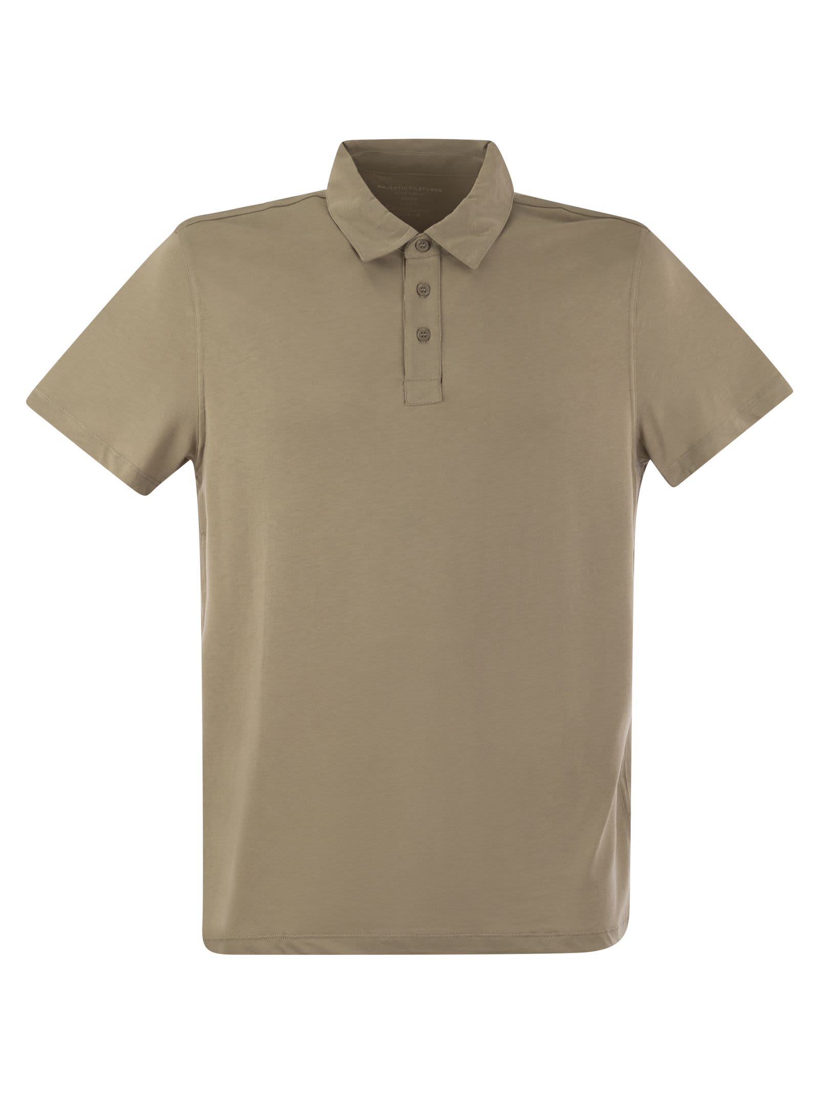 Majestic Filatures Short-sleeved Polo Shirt In Lyocell