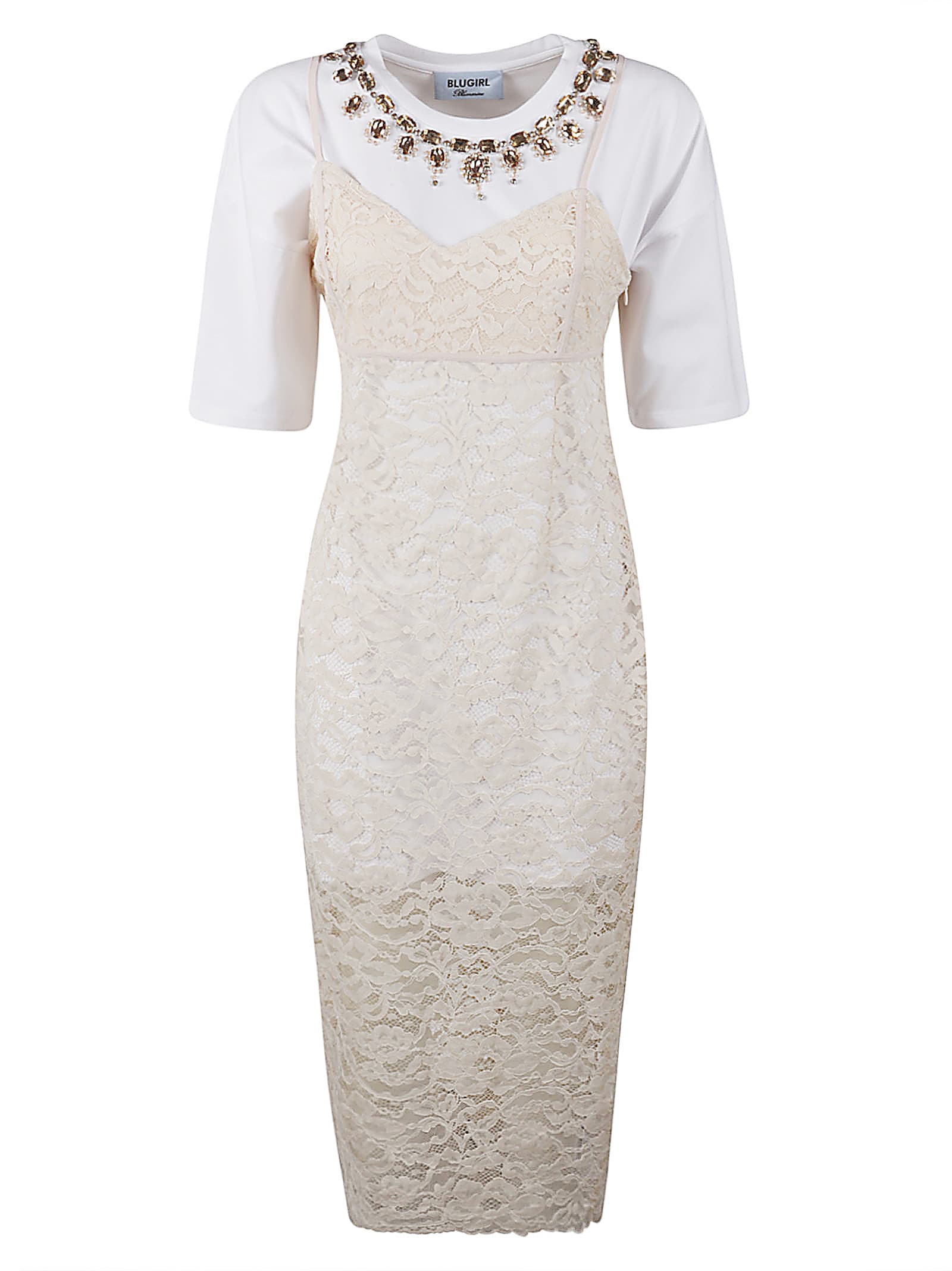 Blugirl Lace Embellished T-shirt Dress